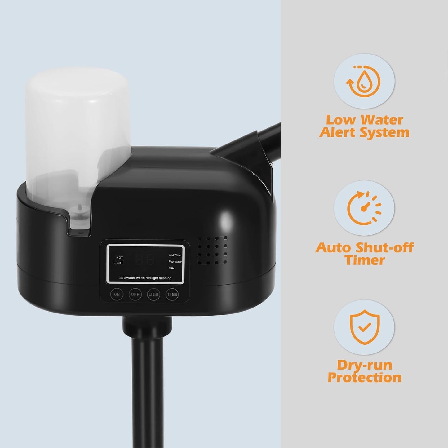 Artist hand Black Facial Steamer Professional Barber Face Steamer for Shaving & Skin Care for Barbershop, Salon, Spa Use