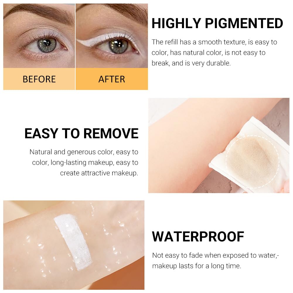 6Pcs Wooden Hard-Core White Eyebrow Pencils, Eyebrow and Eyeliner Pencils, Long Lasting Waterproof and Sweat-Proof, Easy to Color,Beginner Makeup Eyebrow Penci,Create a Natural Brow Makeup