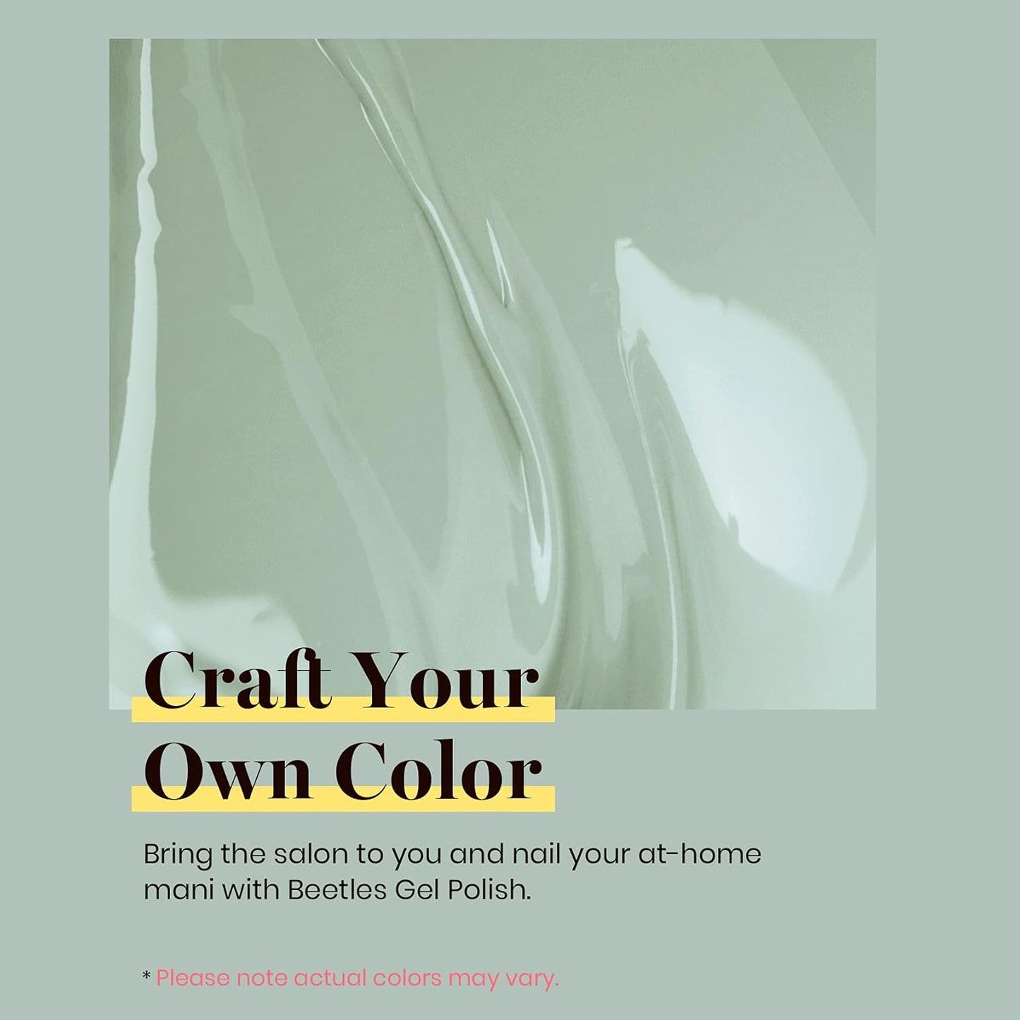 beetles Gel Polish Sage Green Gel Nail Polish 1 PCS 15ml Nail Gel Polish Soak Off UV LED Nail Lamp Needed Gel Polish Nail Art Manicure Salon DIY Home 0.5Oz