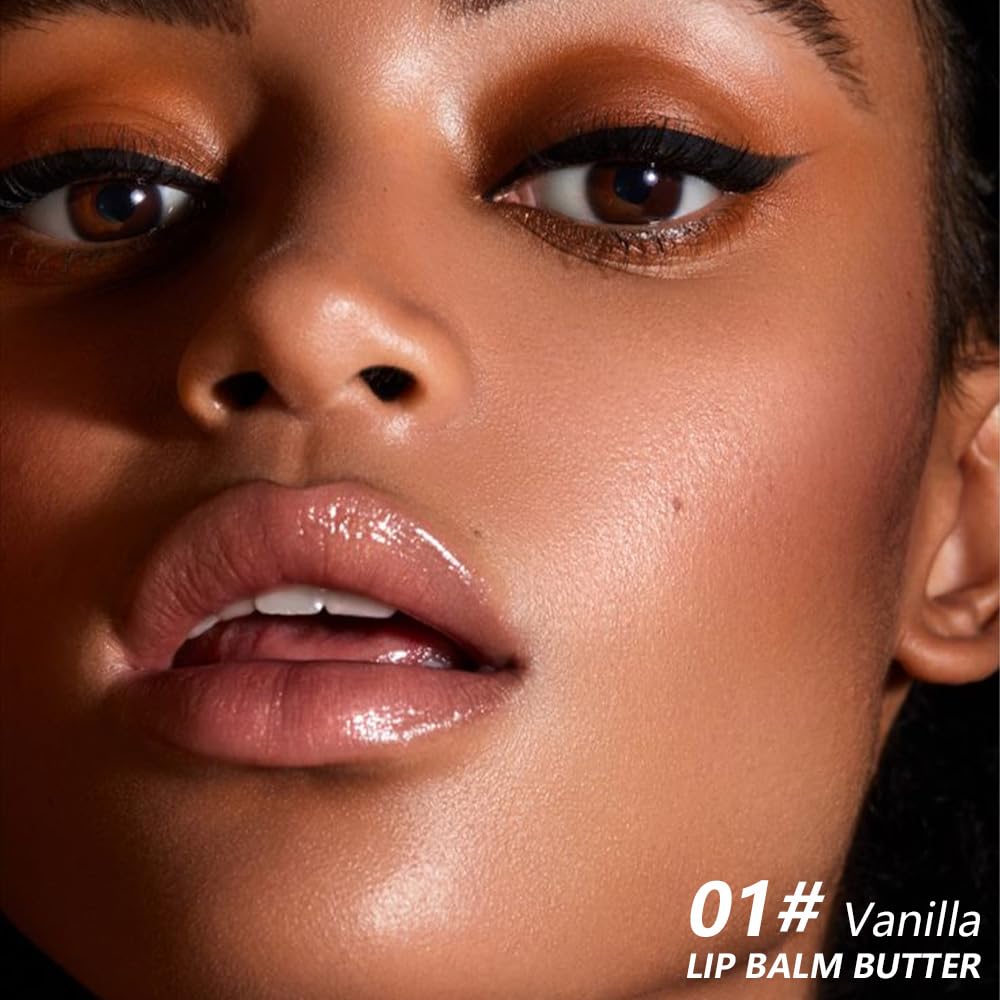 Summer Ultra-Hydrating Lip Butter Balm – Natural Vegan Lip Balm for Instant Moisture, Shine & Hydration – Sheer-Tinted, Soothes & Softens Dry Lips,Bálsamo labial hidratante #1 Vanilla 0.5 Fl Oz