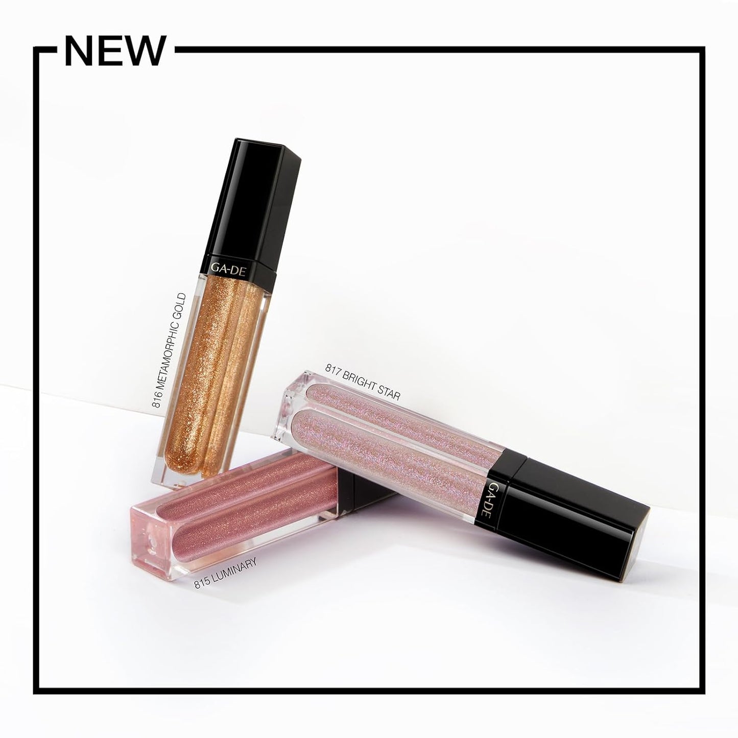 GA-DE Crystal Lights Lip Gloss, 815 - Enriched with Light-Reflecting Crystal Pearls - Smooth Silky, Rich Color - Moisturizes and Adds Shine - 0.2 oz