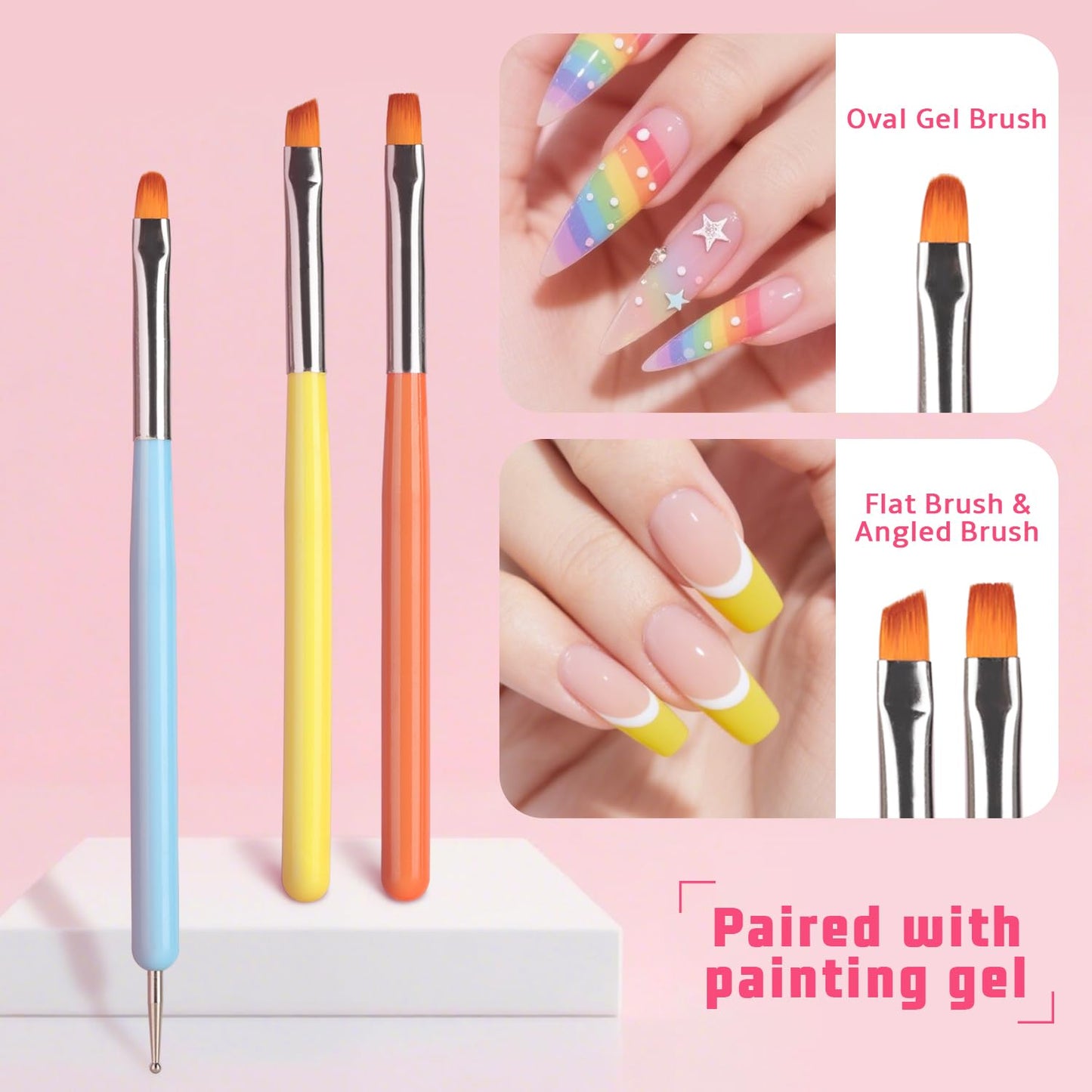 Sponge Pat Paint Nail Gel, Ombre Nails Gradient Gel Nail Blush Blooming Aura Nails Drawing Stripper Floral Painting DIY Nail Art, No Wipe, UV/LED Curing (12 Colors J)