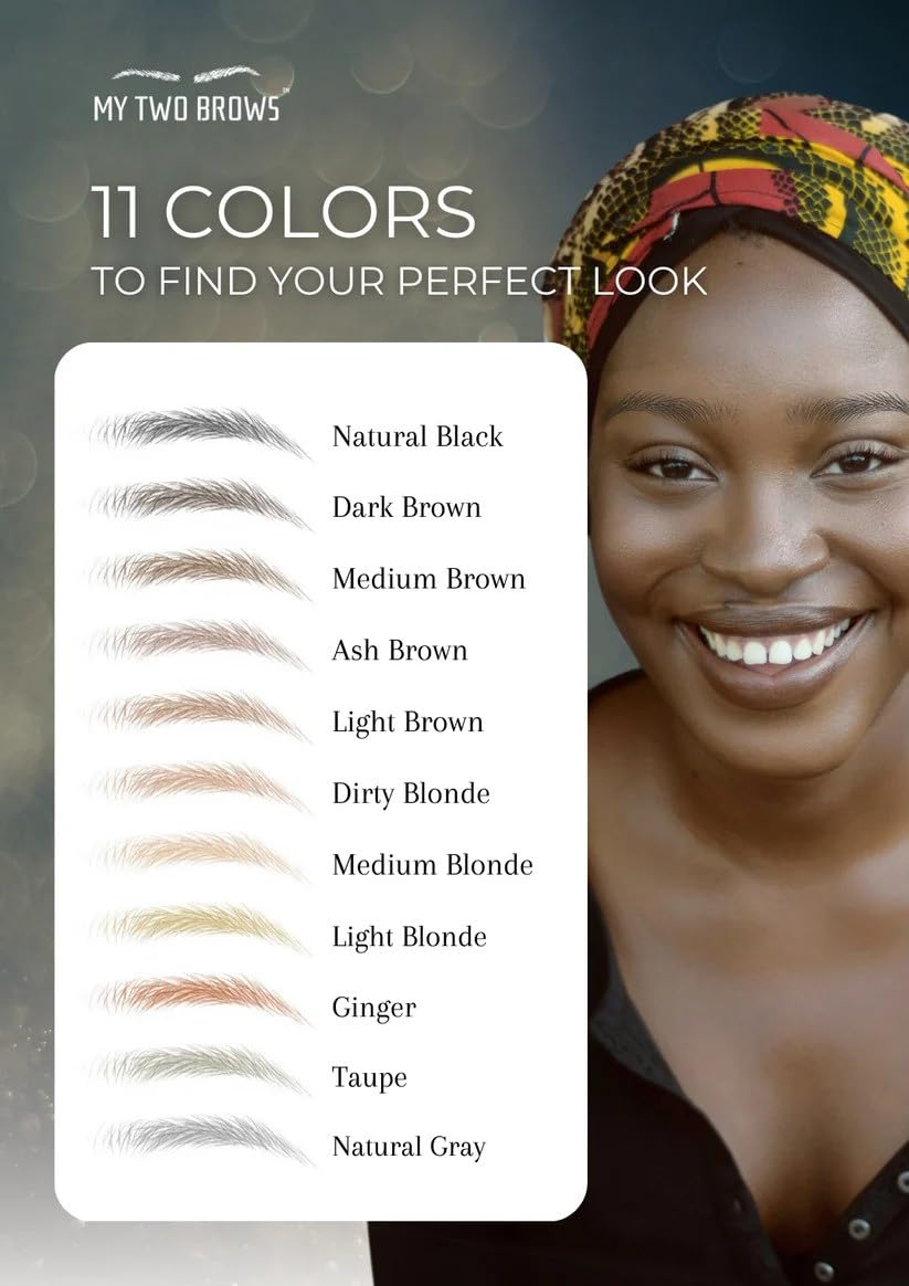 (10 pairs) Light Brown Temporary Eyebrow Tattoo - Extra Large Size - Waterproof & Smudgeproof - Assertive Arch Style Eyebrow Stickers - Sheet Lasts up to 30 Days - Won't Work on Existing Brows