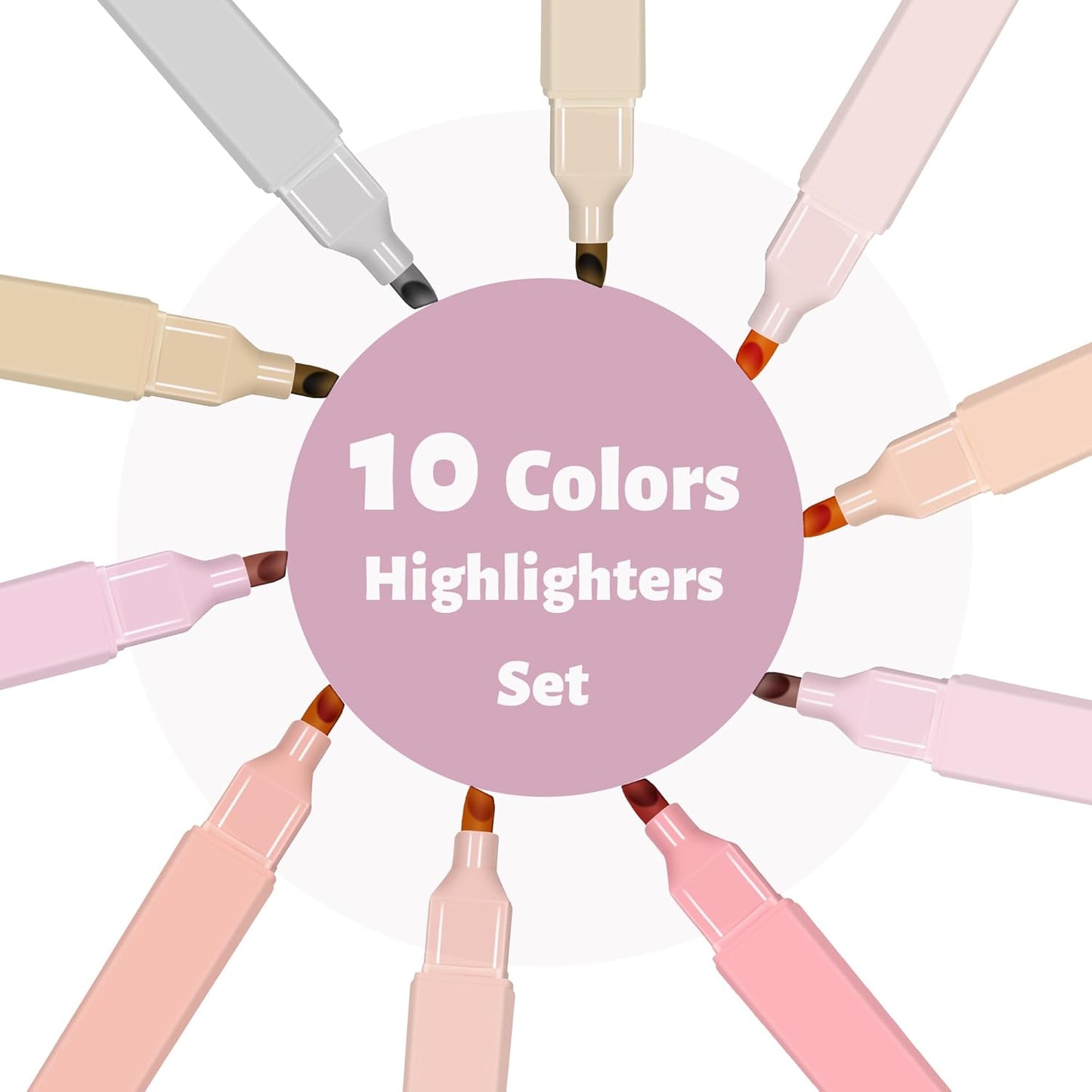 Highlighters Assorted Colors,10Pcs Pastel Highlighter No Bleed,Chisel Tip Bible Highlighters,Book Highlighter Bible Study Supplies