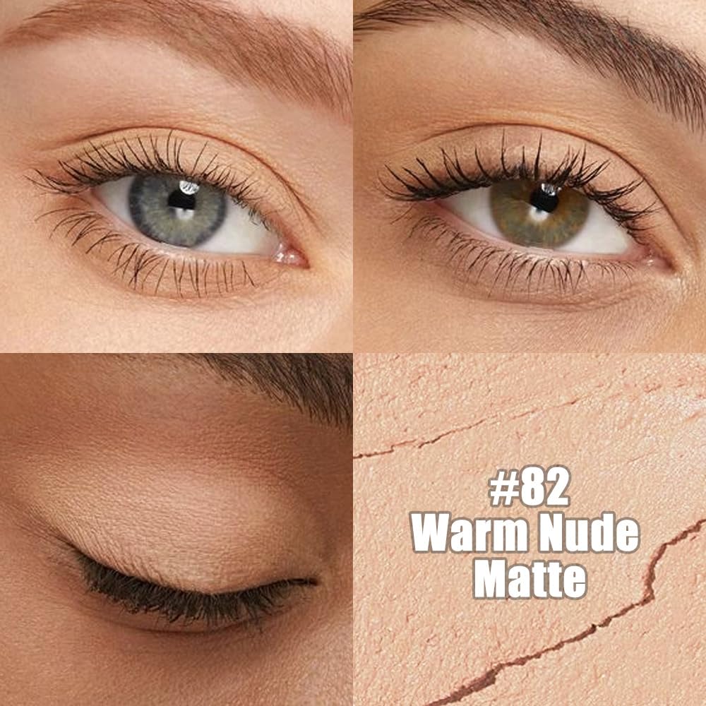 Nude Beige Matte Cream Eye Shadow Stick Makeup for Women, Nude Beige Matte Eyeliner Pencil Eyeshadow Brightener Stick for Eyes, Waterproof Eyeshadow Applicator Blendable sombras para ojos 82#