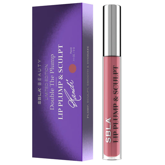 SBLA Beauty - Double The Plump - Lip Plump & Sculpt 11 Fl Oz / 325ml - Lip Plumper - Fuller & Firmer Lips, With Hyaluronic Acids & Peptides - Instantly Plumps, Enhances Hydrates, Reduces Fine Lines