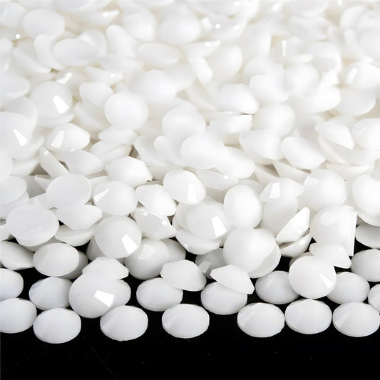 Flatback Rhinestones Round Gems for Nails Art and Crafts 2000Pcs SS16 4mm Glitter Crystals Stone DIY Bags Clothes Shoes (Pure White)