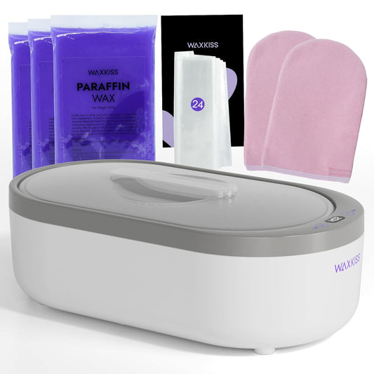 Small Paraffin Wax Machine for Hands - Paraffin Hand Wax Machine 2000ml Small Size With 3 packs of Paraffin Wax Digital Display Screen for Paraffin Baths