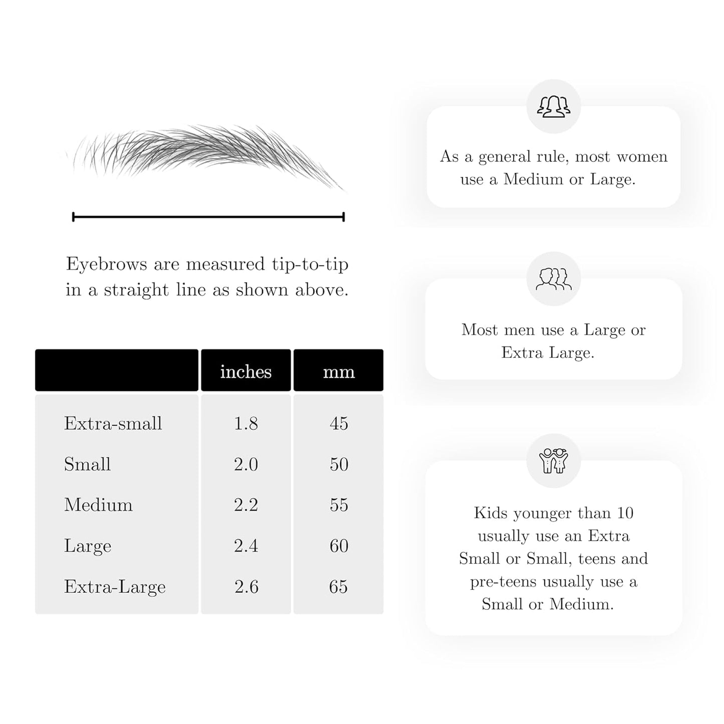 (10 pairs) Natural Black Temporary Eyebrow Tattoo - Extra Small Size - Waterproof & Smudgeproof - Assertive Arch Style Eyebrow Stickers - Sheet Lasts up to 30 Days - Won't Work on Existing Brows