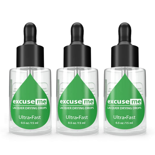 Karlash Excuse Me Nail Polish Ultra Fast Drying Drops 0.5 oz 15ml (Pack of 3)