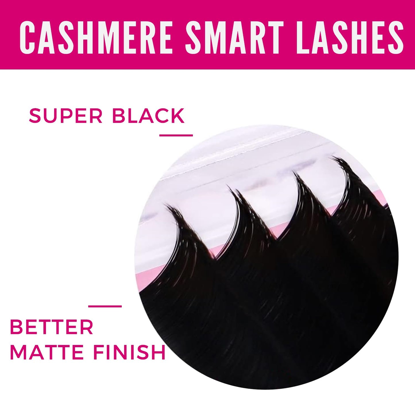 VEYES INC Cashmere Smart Fan Lash Extensions 0.03 0.05 0.07 C/CC/D Curl 8-20mm Mixed & Single Length, Super Matte Black Volume Lashes, Professional Supplies for Lash Techs (0.03 CC 14mm)