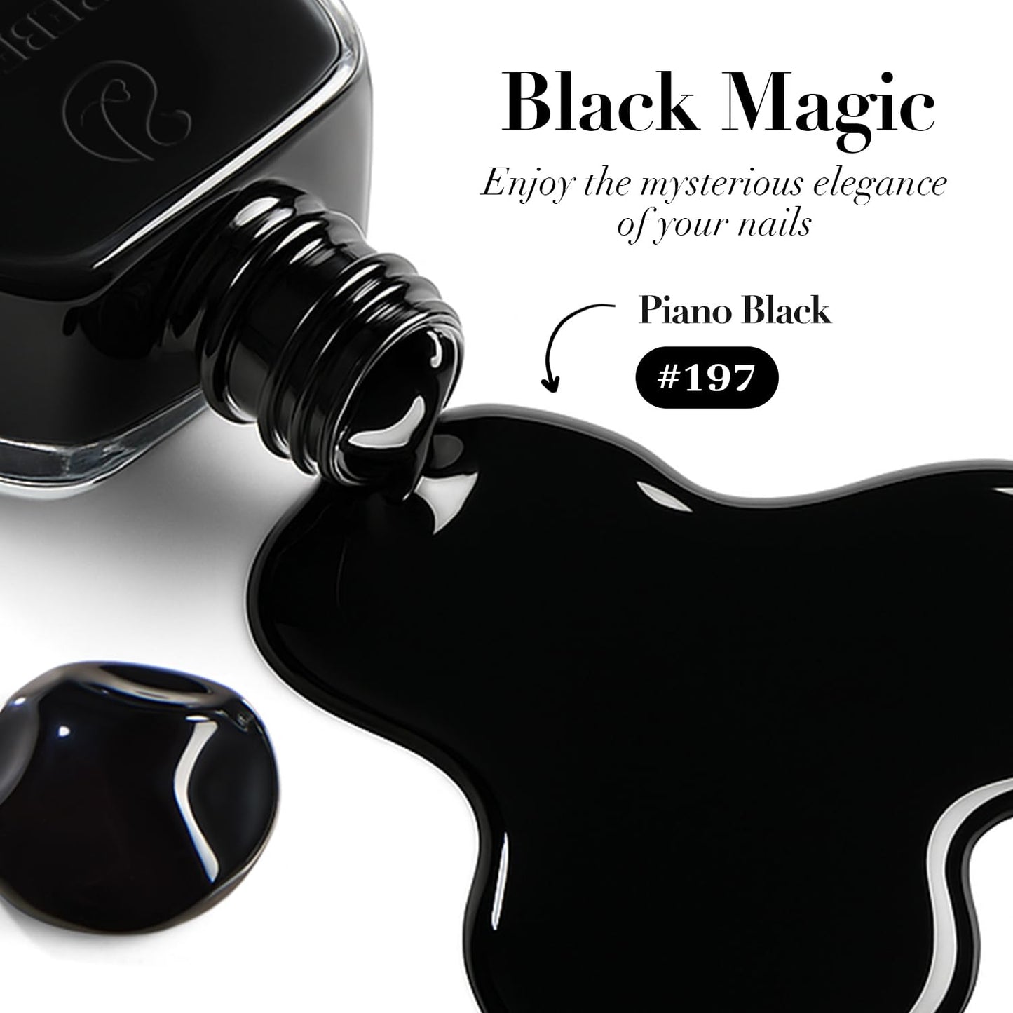 AZUREBEAUTY Nail Polish,Black Quick Dry Complete Natural Super Lustrous,Professional for DIY Manicure and Pedicure at Home