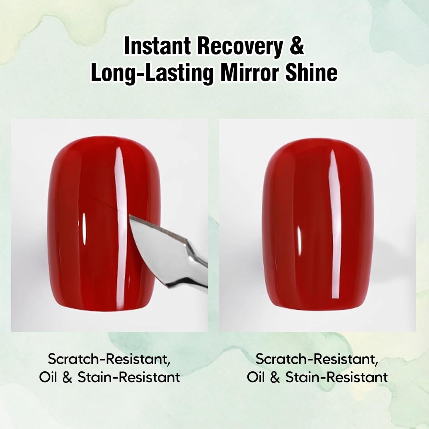 ADHERE 15ML Gel Top Coat,No Wipe Press-on Nail Soft Top Coat Nail Polish for Wearable Nails, Long Lasting with Memory Repair Function, UV Light Cured.