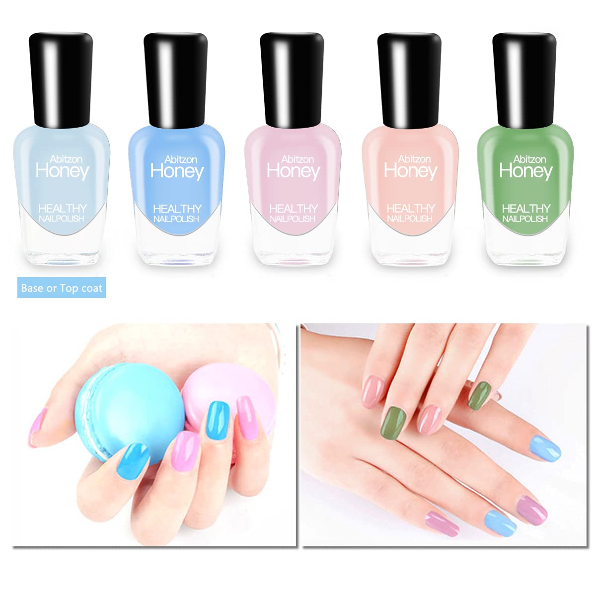 NEW Nail Polish Set (10 Bottles) - Non-Toxic Eco-Friendly Easy Peel Off & Quick Dry Water Based Nail Polish