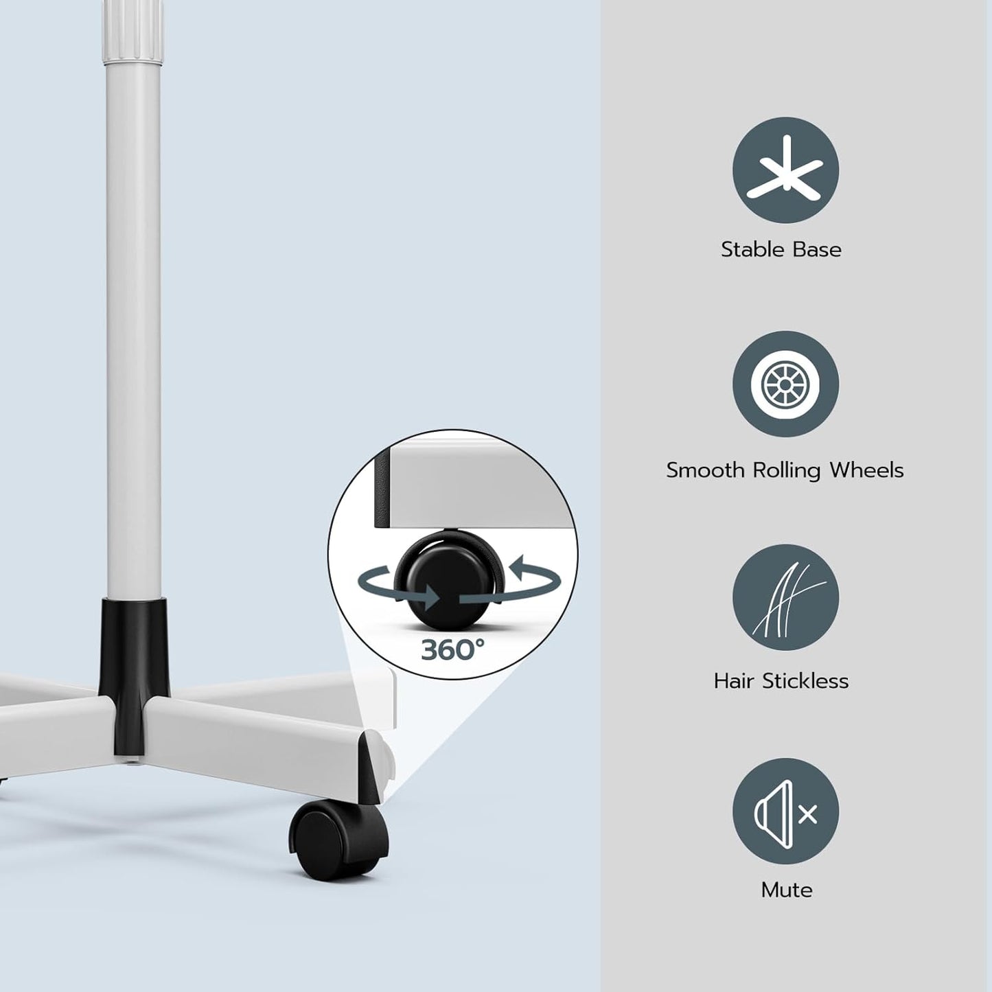 Paddie Professional 3 in 1 Facial Steamer on Wheels for Esthetician, Hot & Cold Mist, 5X LED Magnifying Lamp, White