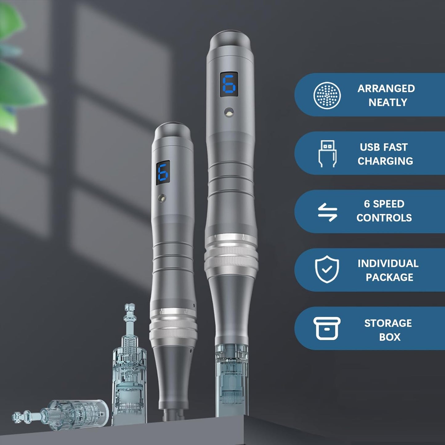 Microneeding Derma Roller Pen |Micro Needle Roller Pen for Home Use Microneedle Roller Pen for Women Men Tools