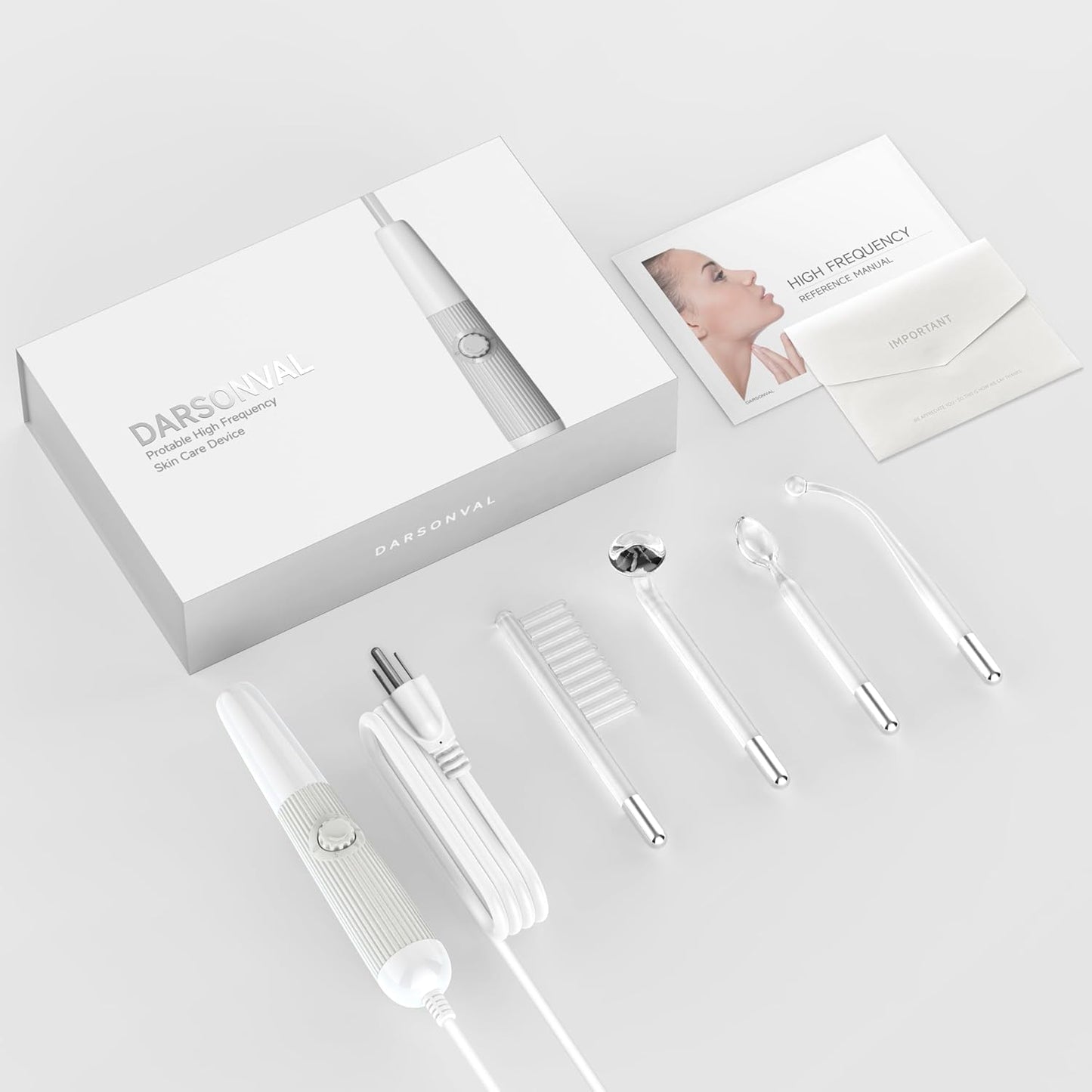 High Frequency Facial Device DARSONVAL High Frequency Facial Wand Micro-Care Skin Care