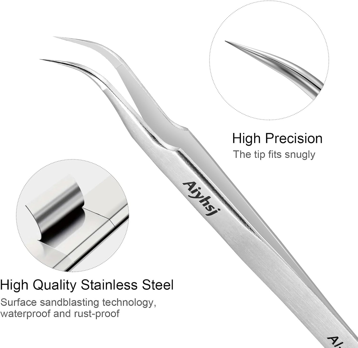 3PCS Precision Tweezers Set, Upgraded High-end Stainless Steel of Tweezer for Craft, Electronics, Soldering, Model, Laboratory Work, Jewelry-Making