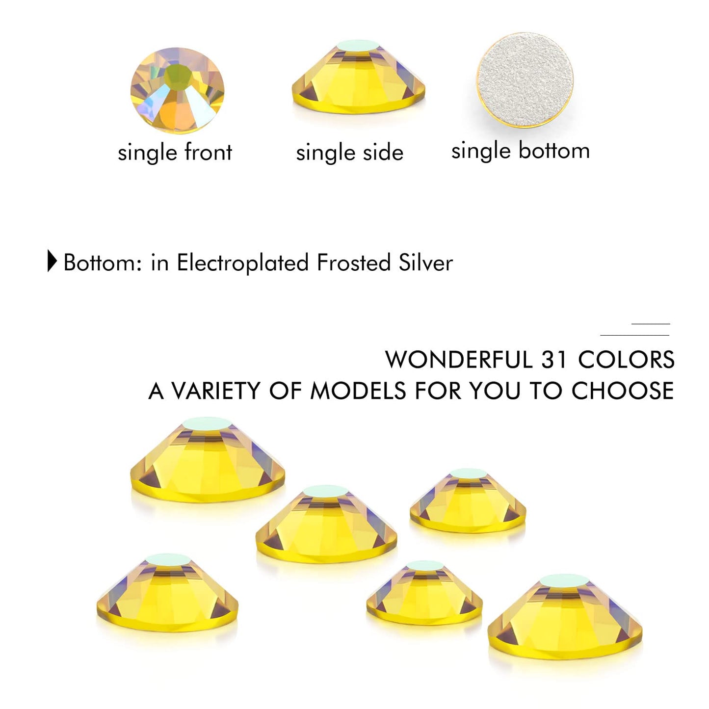 1440Pcs Lemon Ab Crystal Rhinestones,Glass Flatback Rhinestones Gemstones Small for Nail Face Makeup Art Crafts Clothes Decoration-(SS10,2.8mm,Lemon Ab)