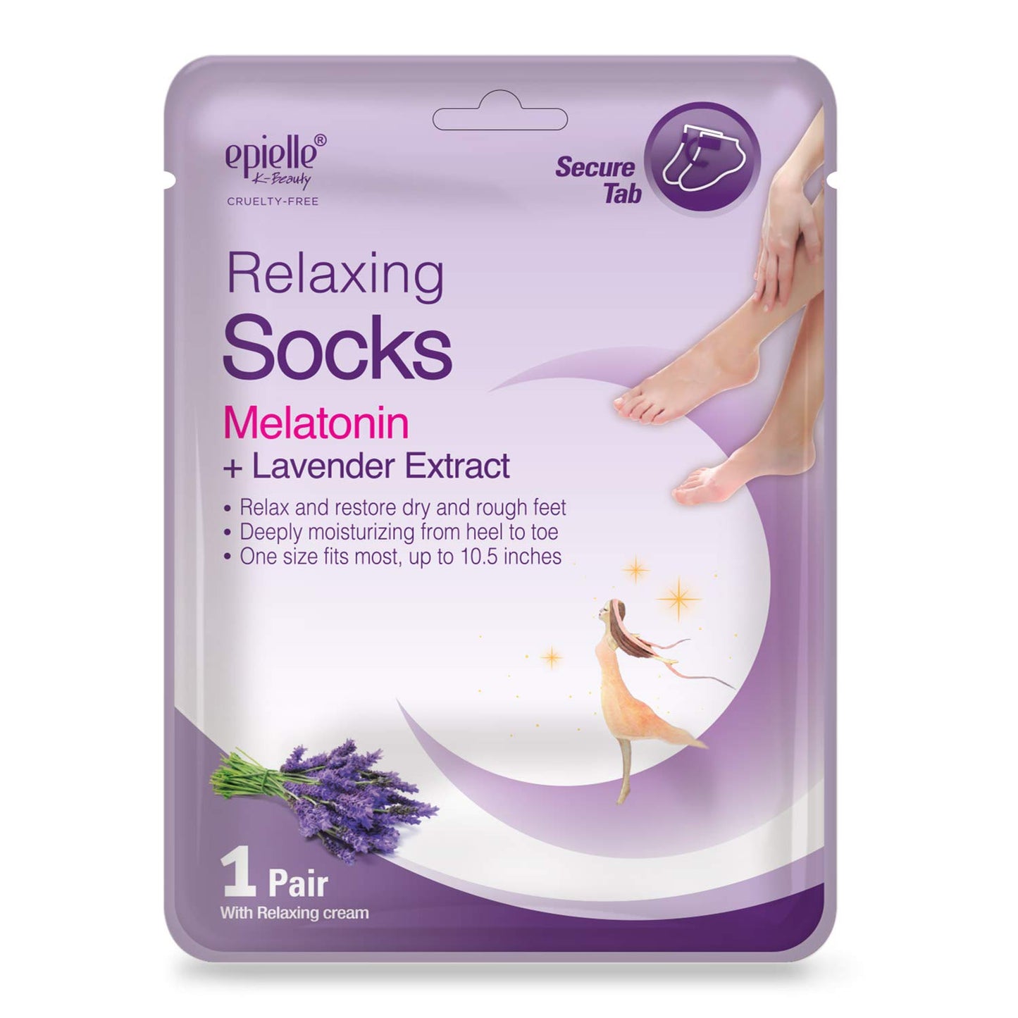 Epielle Relaxing & Nourishing Hand & Foot Masks 12 Pairs, Repair and Relax Dry Hands & Cracked Heels with Lavender Extract & Hemp, Korean Skin Care, Spa Self Care Gifts for Women, 6 Gloves & 6 Socks