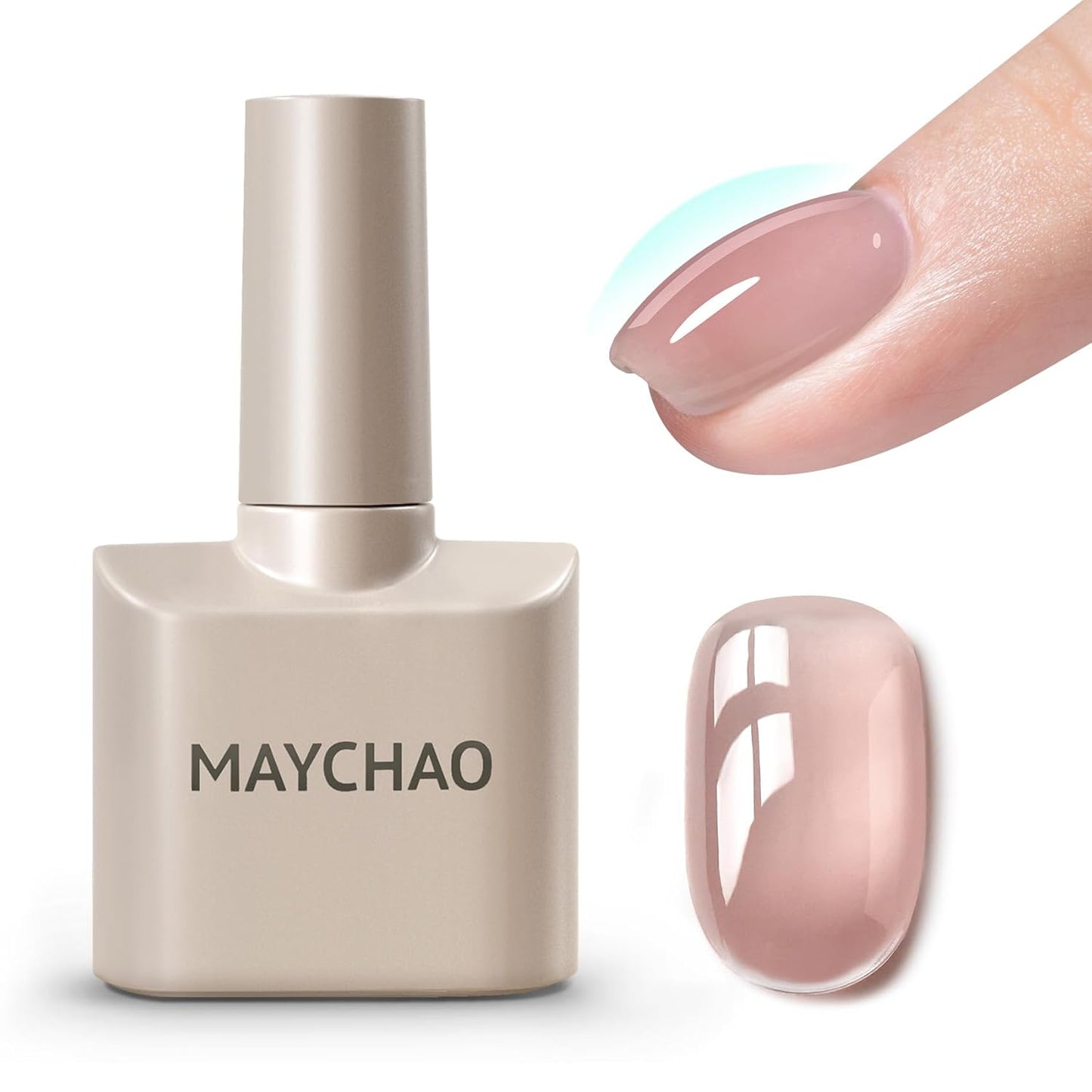 MAYCHAO Light Purple Builder Gel for Nails, 15ml Mauve Nail Strengthener in a Bottle, Nail Extension Hard Gel, Soak Off Long Lasting UV Light Cure