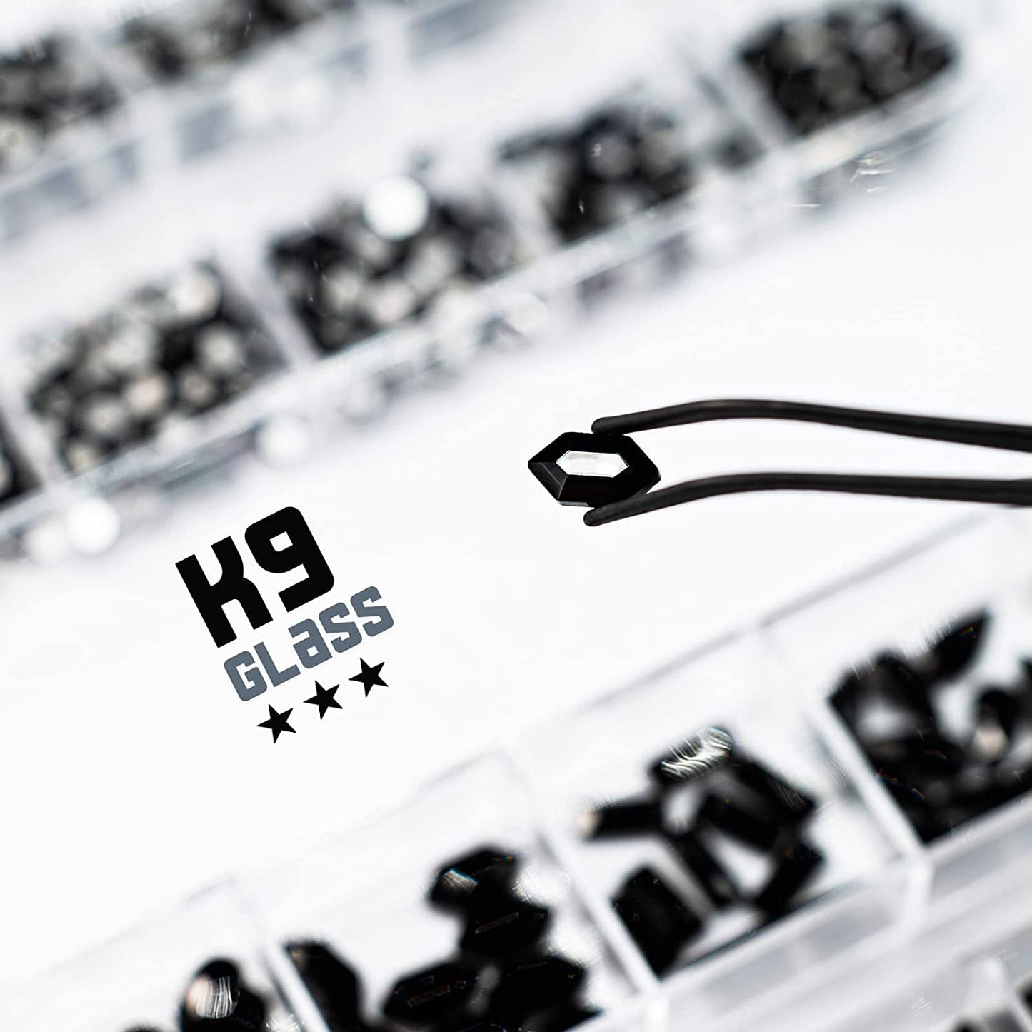 3 Boxes Jet Black Nail Rhinestones 240 Multi-Shapes Stones for Nails Big Gems K9 Glass Flatback Round Beads Diamonds Jewels Nail Art Charms for Face Eyes Makeup Crafts Tumblers Bottles Clothes