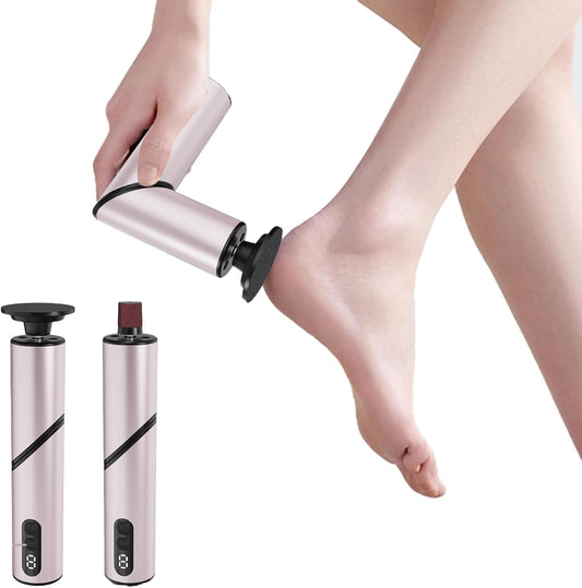 Foldable Foot Callus Remover Tool Electric-Professional Aluminum Callus Remover for Feet-Stepless Speed Control Pedicure Tools for Dead Skin with 20pcs Sandpaper Discs