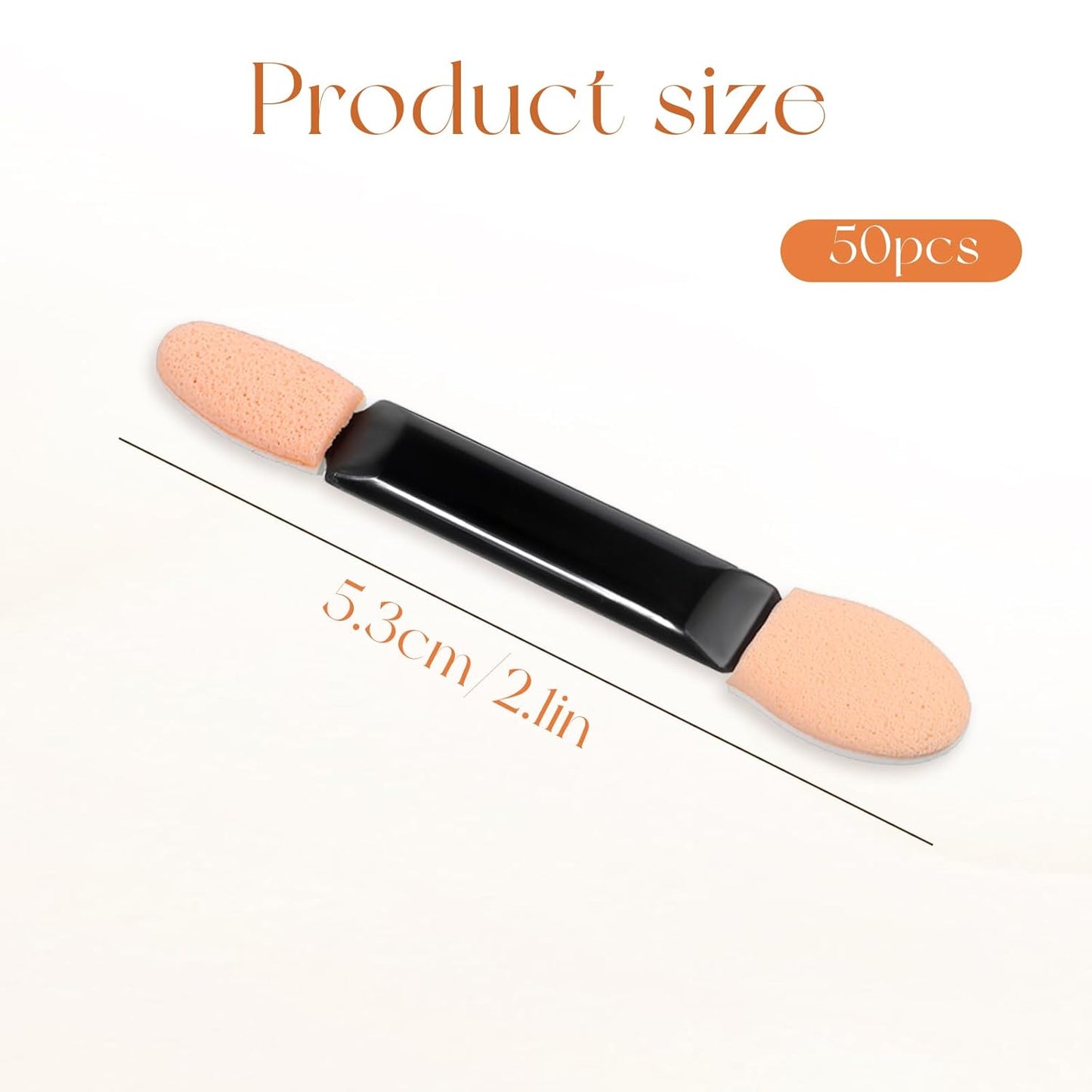 50 Pcs Disposable Eyeshadow Applicators Makeup Applicator Sticks Black Eye Shadow Applicators Dual Sides Disposable Eyeshadow-Applicators for Women Cosmetic Tool