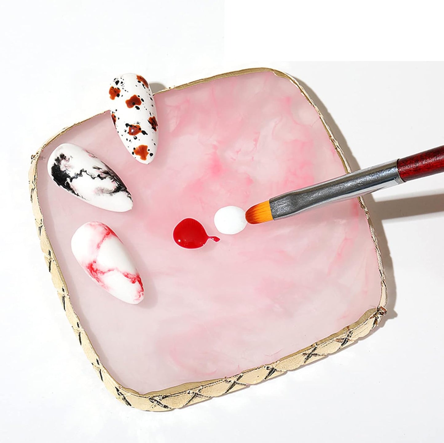 1 Piece Nail Art Palette Nail Polish Palette Mixing Palette Makeup Plate Nail Plates for Nail Art Nail Tip Holder Nail Art Display