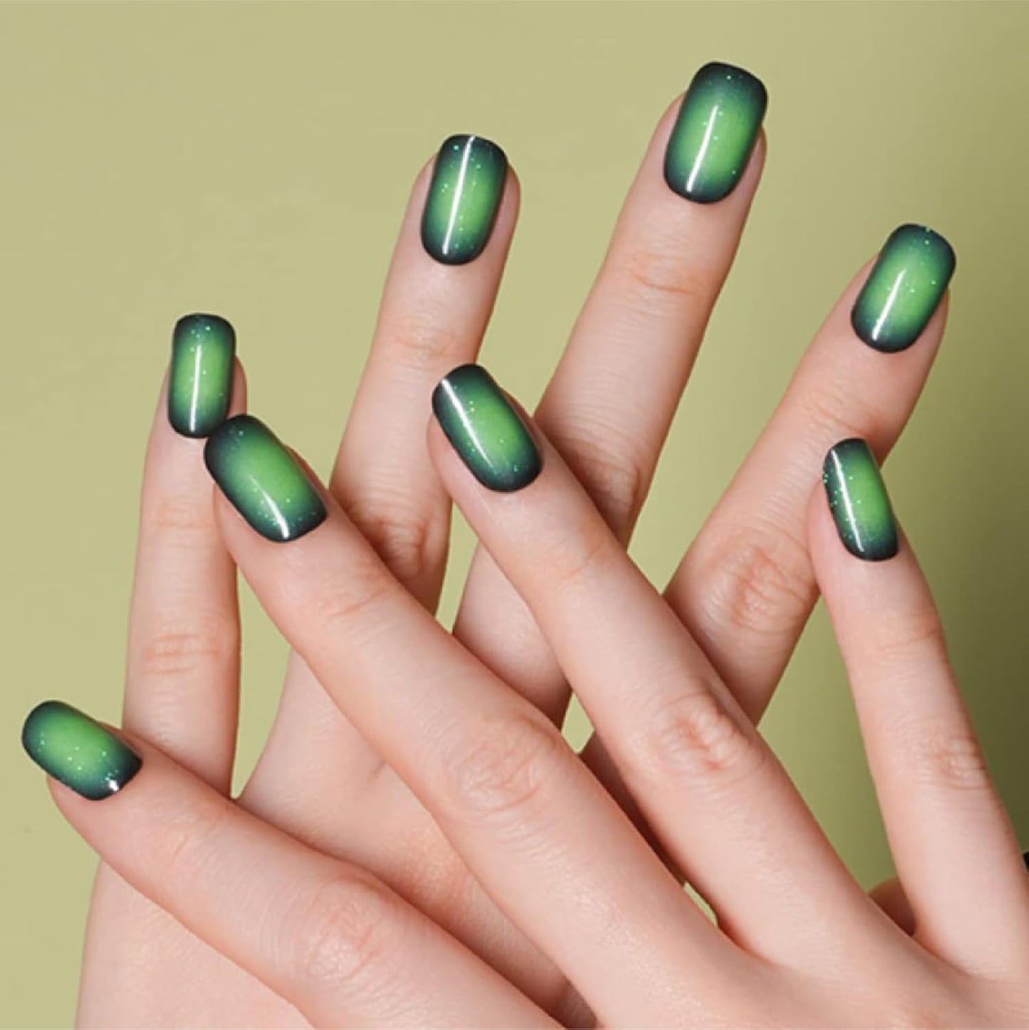 Semi Cured Gel Nail Strips, 20 pcs Gel Nail Stikers, Gel Nail Wraps Semi Cured, Salon-Quality, 2 Weeks Long Lasting, Firefly