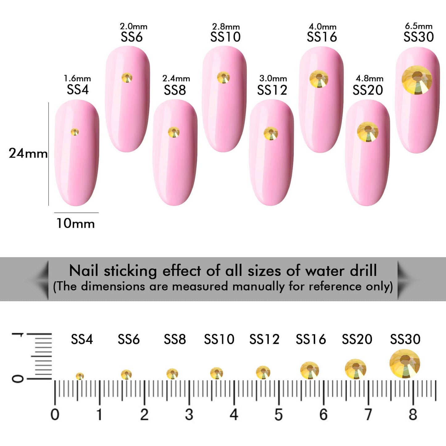 1440Pcs Metallic Sunshine Crystal Rhinestones,Glass Flatback Rhinestones Gemstones for Nail Face Makeup Art Crafts Clothes Decoration-(SS20,Metallic Sunshine)