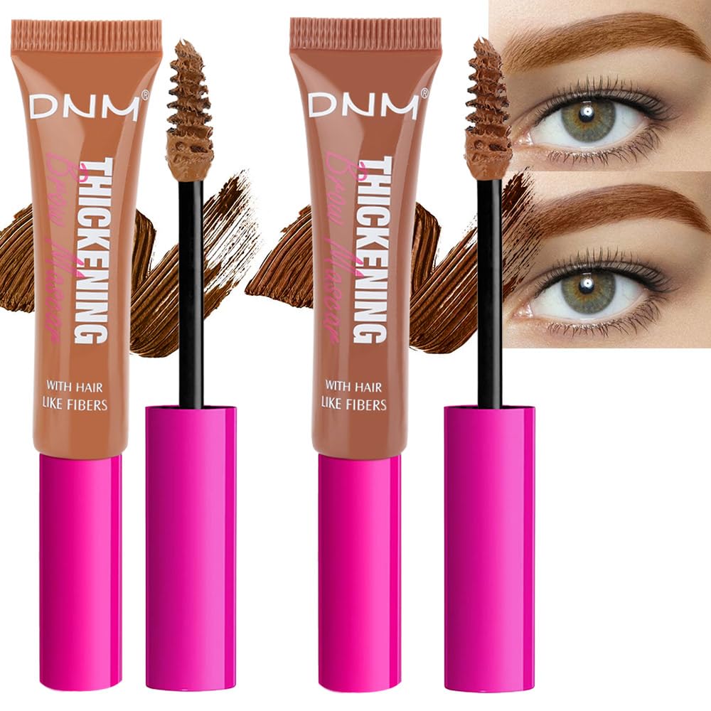 Tinted Thickening Brow Mascara,Brow Fast Sculpt,Waterproof, Transfer-proof, Brush to Fill in Eyebrows and Cover Gray Hairs - Cruelty Free (2pcs 03 Auburn &04 Rich Auburn)