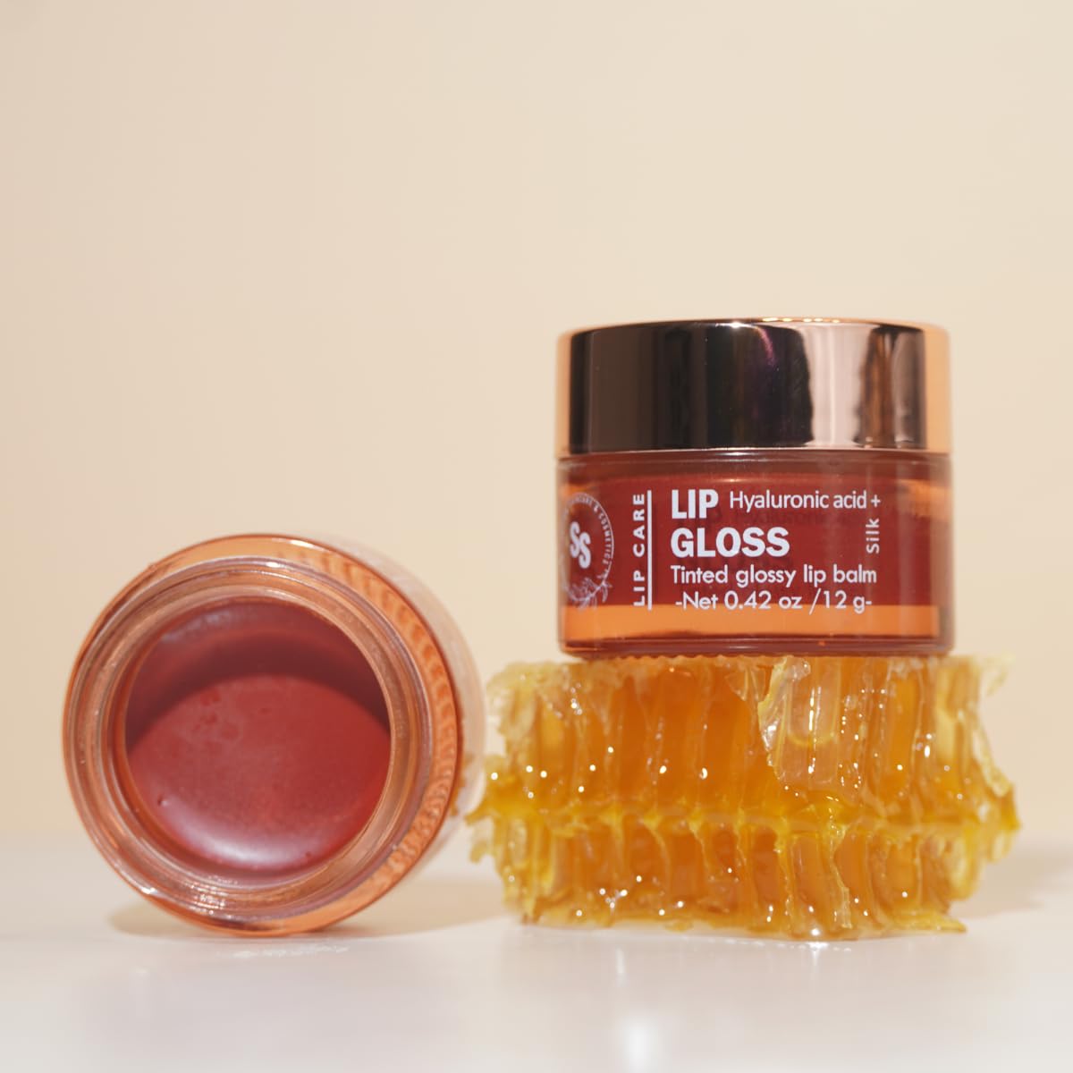 All natural lip balm - with grassfed tallow, Castor oil, CoQ10, Hyaluronic Acid and Silk - Ultra Moisturizing, Conditioning, Organic for dry, chapped, sensitive lips | (0.4 fl oz/12 mL) (Red)