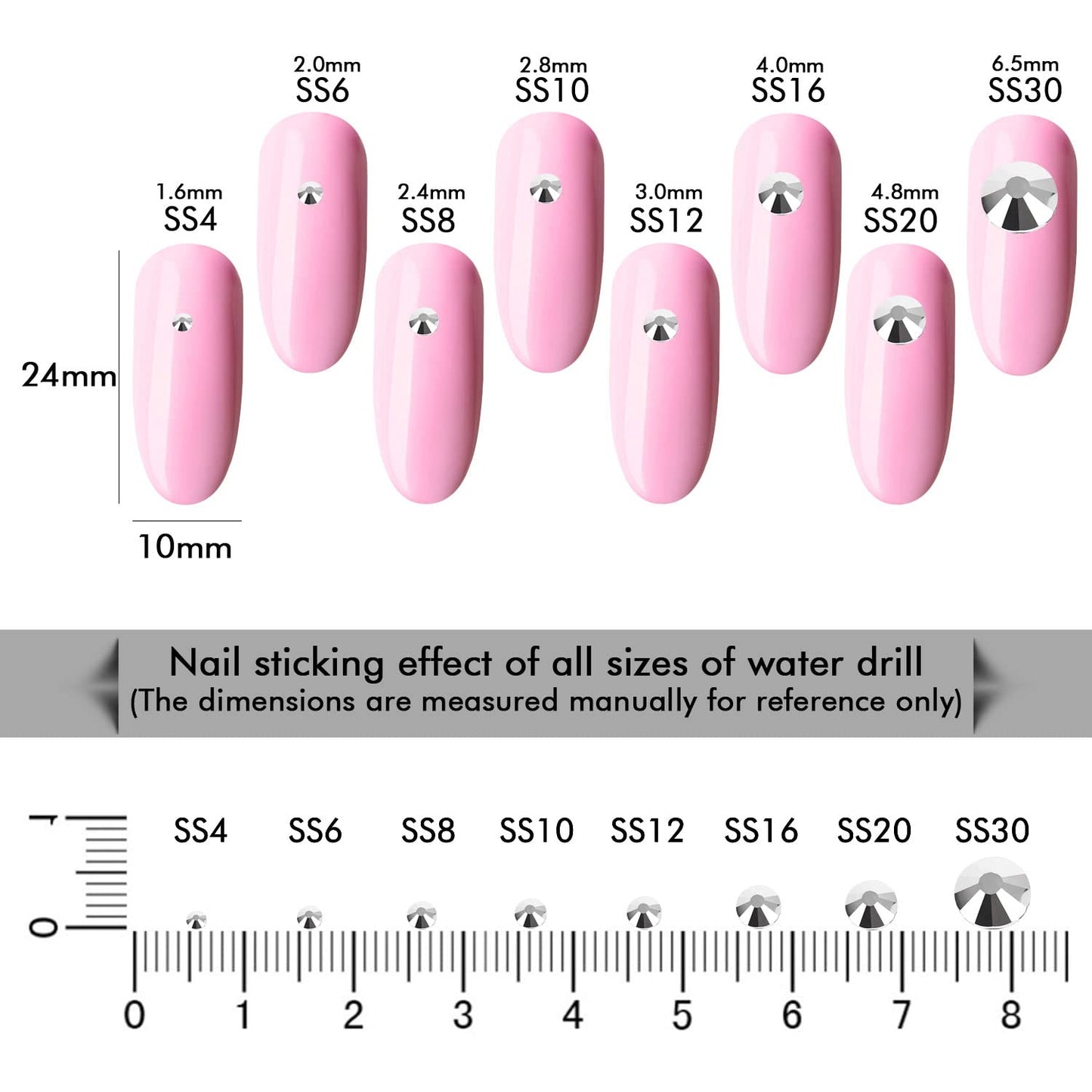 1440Pcs Silver Crystal Rhinestones,Glass Flatback Rhinestones Gemstones for Nail Face Makeup Art Crafts Clothes Decoration -(SS16,4.0mm,Silver)