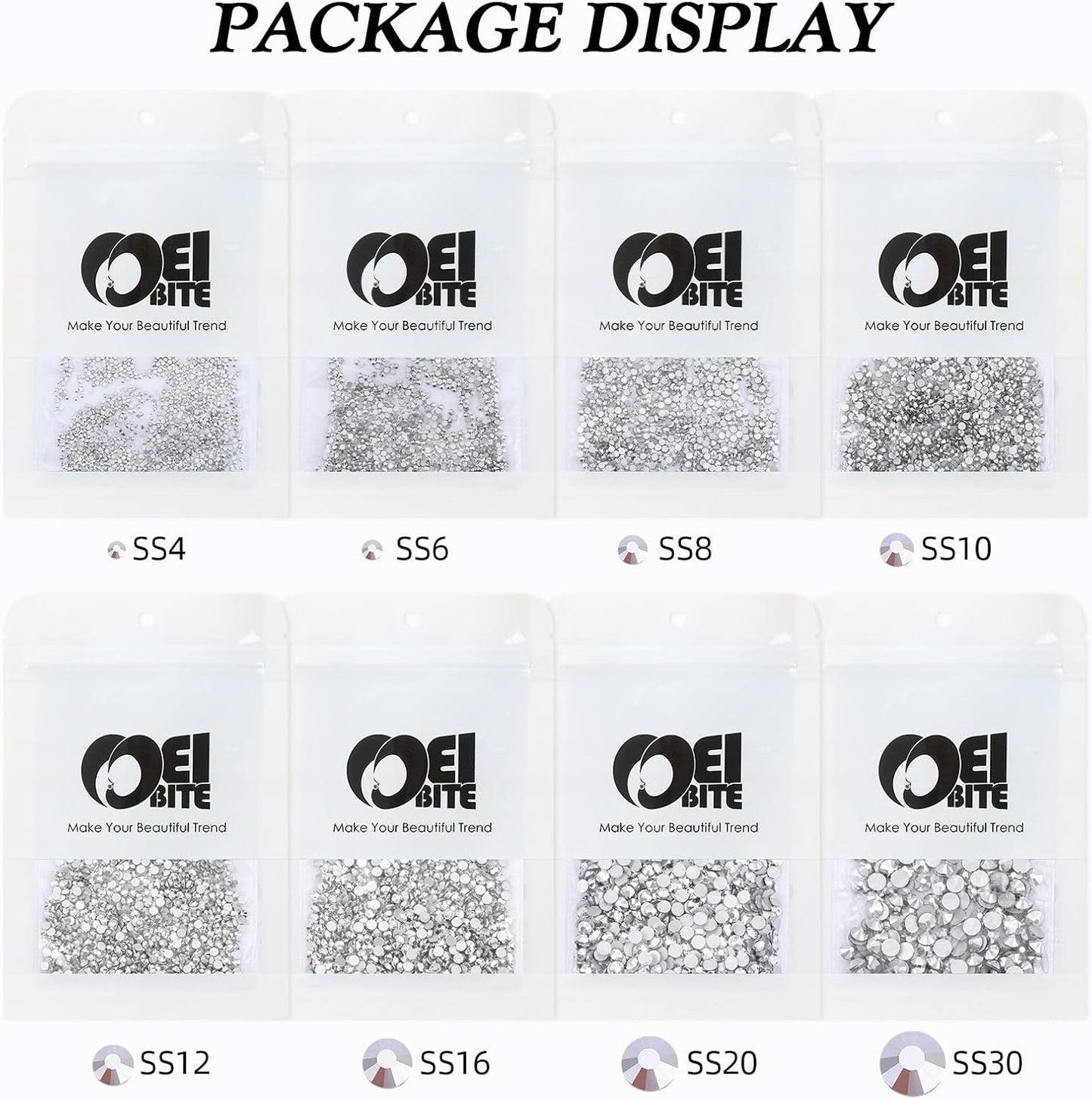 Silver Flatback Rhinestones, Glass Rhinestones for Nail Art and Craft, Glue Fix, Loose Crystal Gemstones(Silver, SS4, 1440pcs, 1.5-1.7mm)