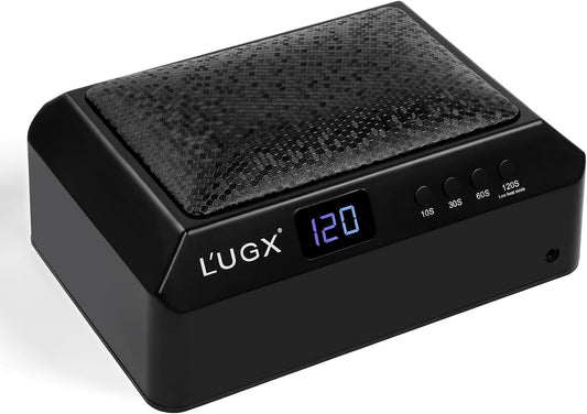 L'UGX Professional Nail Lamp for Gel Polish Dryer 72W LED UV Nail Lights with Arm Rest Pillow & Retractable Tray,Perfect for Manicure & Pedicure at Salon & Home Black