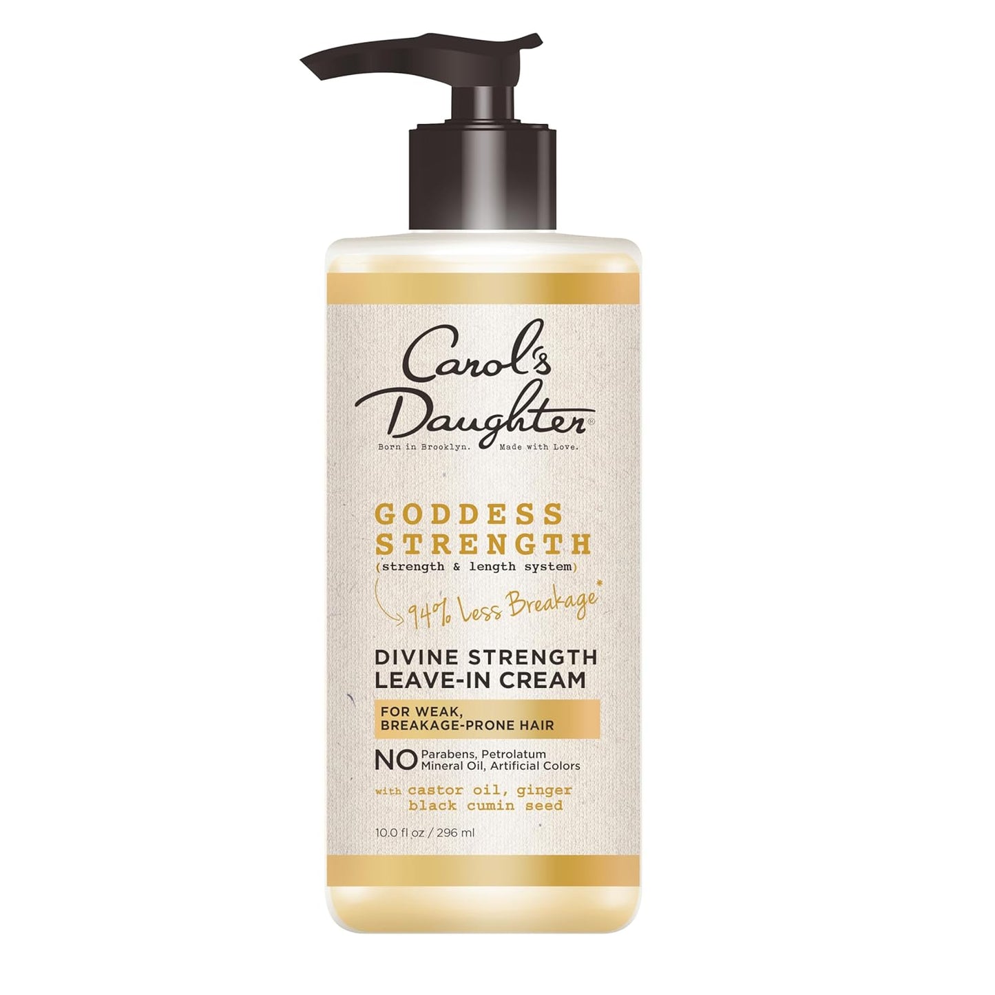 Carol's Daughter Goddess Strength Leave In Conditioner Cream, 10 Fl Oz - Strengthening and Moisturizing for Wavy, Curly Hair