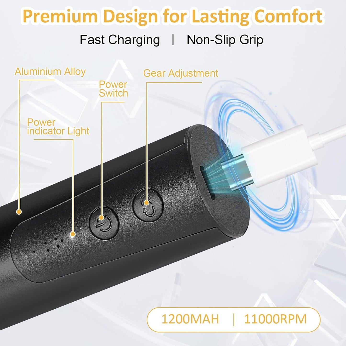 Upgraded Wireless Electric Callus Remover for Feet,6-Speed 2-in-1 Rechargeable Foot File Callus Remover with USB Charging & 3 Types of Sandpaper, Dead Skin Remover for Dry Cracked Heels,Black