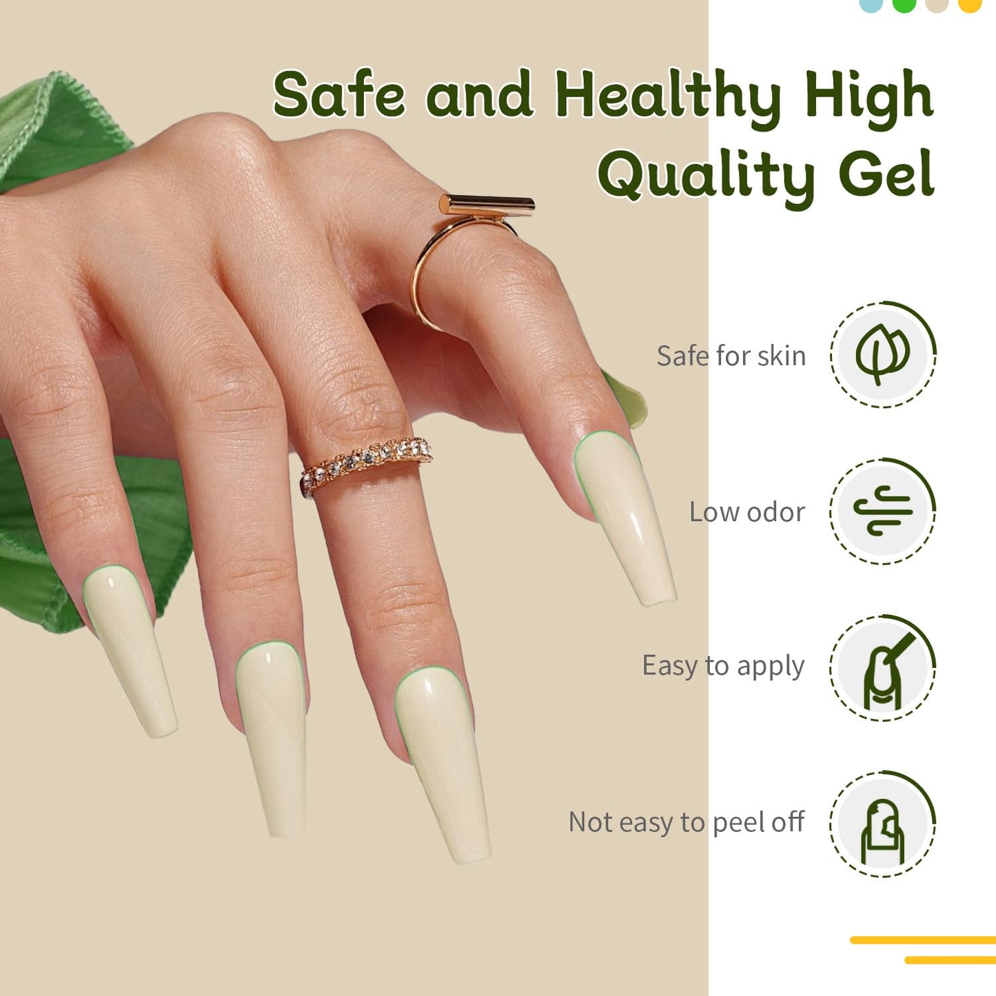 JODSONE 4Pcs Base Coat Top Coat Nail Primer Nail Dehydrator for Long Lasting Manicures Prep Protect and Perfect Your Nails 16.5ml Each Salon Quality Set