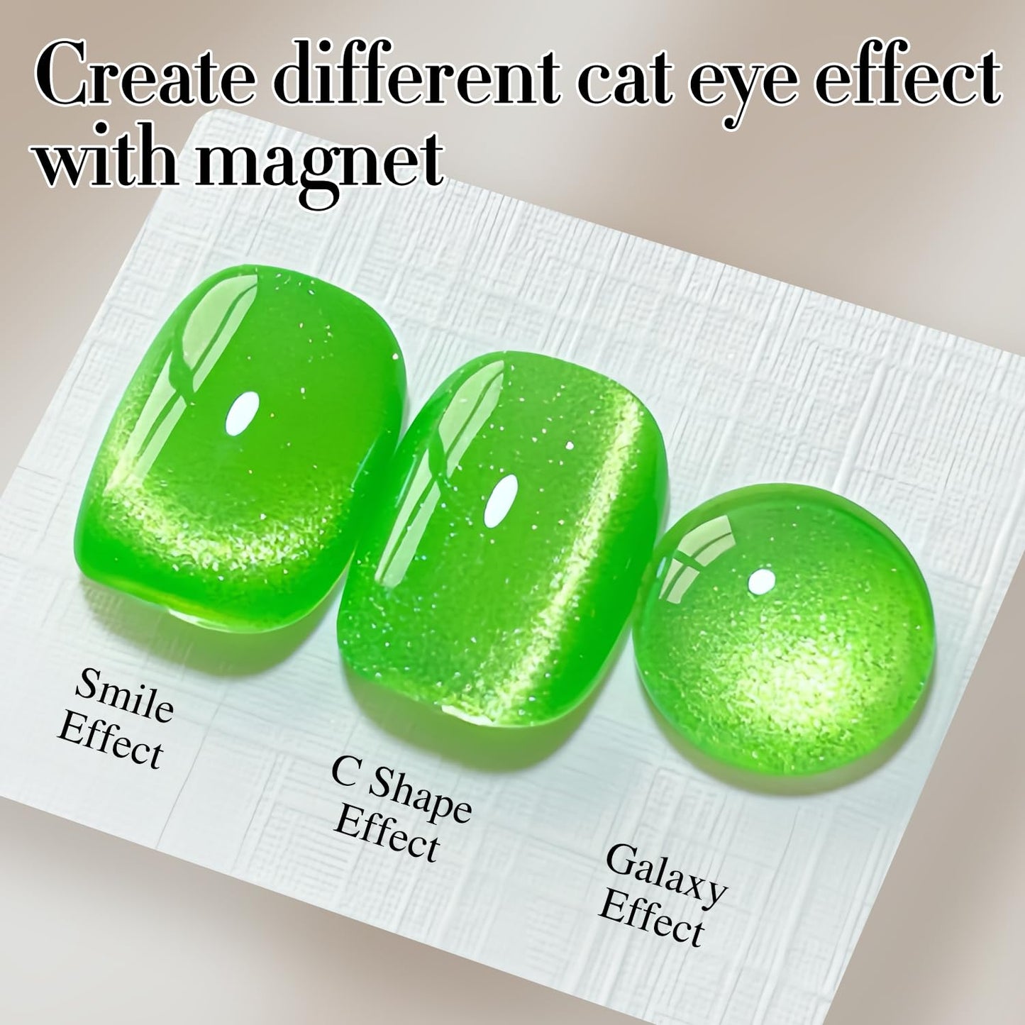 Double Rhythm 15ML Cat Eye Gel Polish with Magnet Glitter Shimmer Translucent Jelly Color 0.5 OZ Magnetic Gel Polish Salon DIY at Home (Green-MC1068)