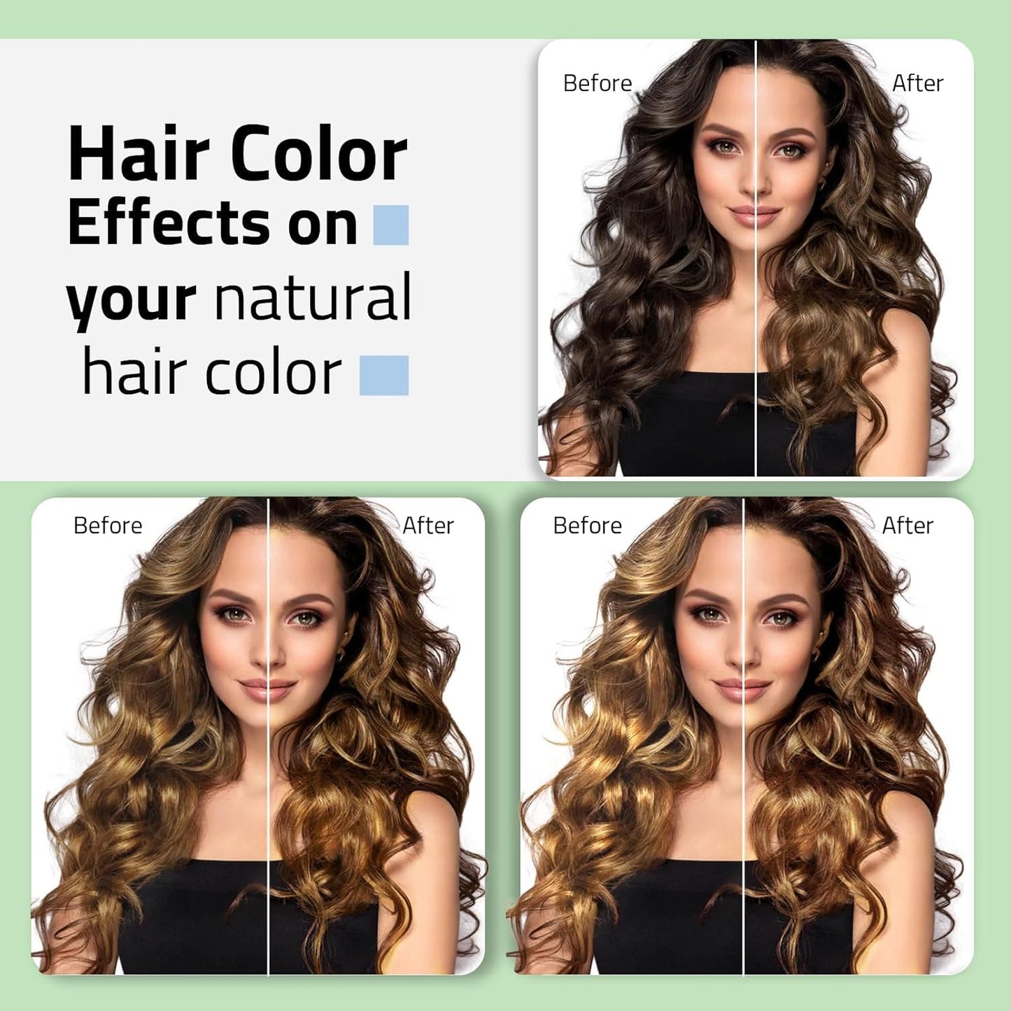 2 Pack Hair Dye shampoo, Leorx Chestnut Brown 3 In 1 Color Shampoo Instant Herbal Coloring Shampoo Refresh Hair For Women&Men - Tintes Para El Cabello Profesional