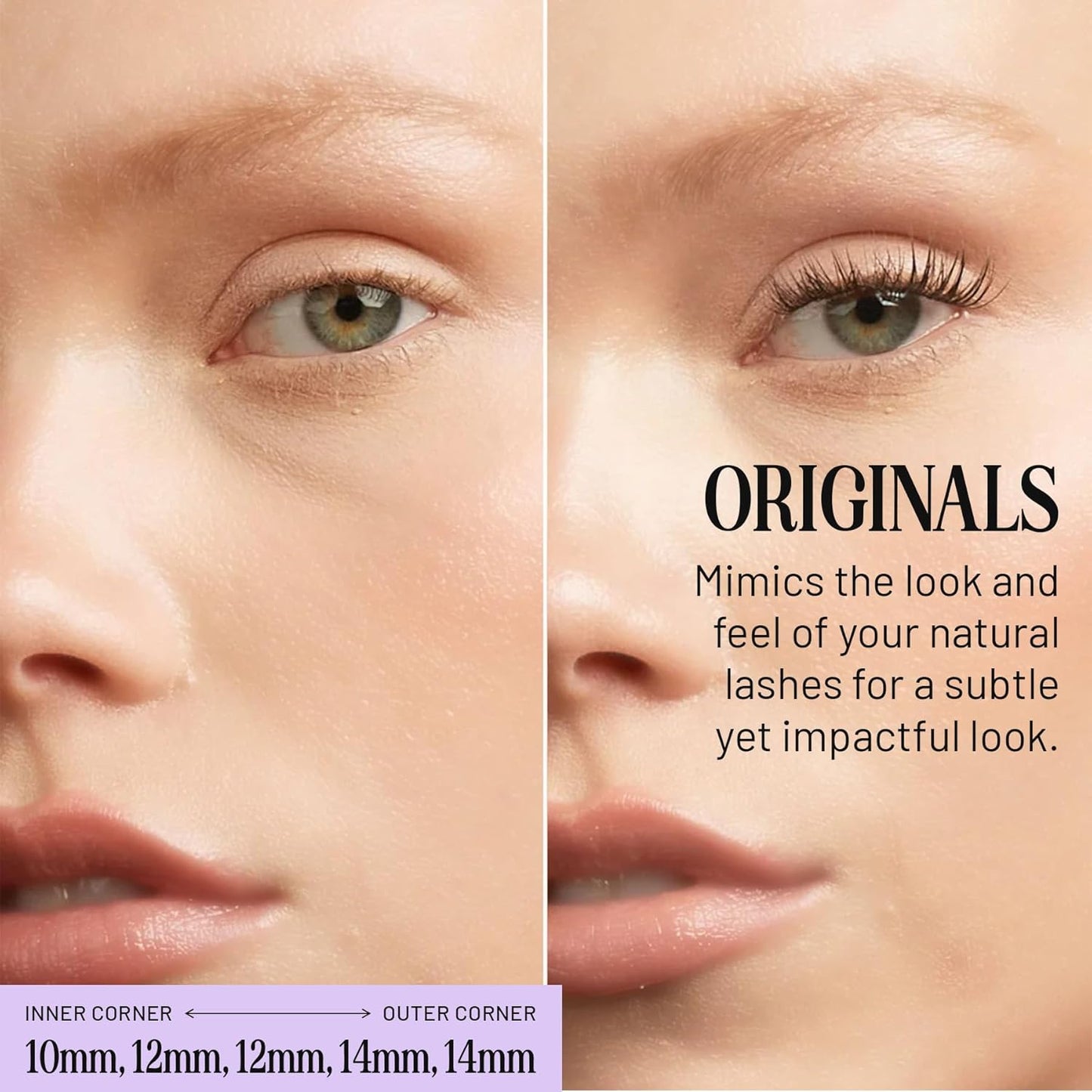 Lilac St - Originals Natural Faux Eyelash Clusters (14mm) - Soft, Natural Look - DIY Lash Extension Wisps - Lightweight & Lifelike - Lasts 10 Days - Cruelty Free, Vegan, Women Founded - 10 Lashes