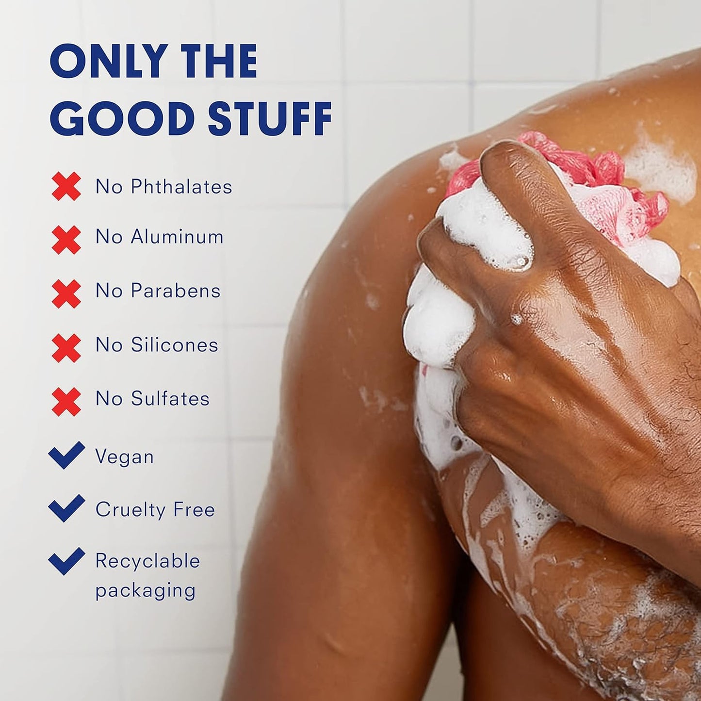 Huron Men’s Moisturizing Body Wash - Made With Coconut Oil, Vitamin E & Witch Hazel - Vegan, Cruelty-Free (30.3 Fl Oz (Pack of 1), Sea Salt)