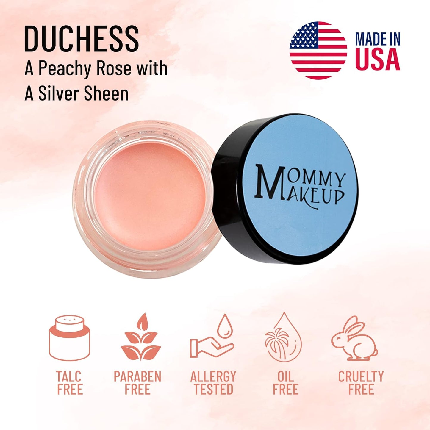 Mommy Makeup Any Wear Creme Eyeshadow - Waterproof, Crease-Proof, Long Lasting, High Pigment, Oil-free - Cream to Powder for Eyes, Cheeks & Lips (Duchess)