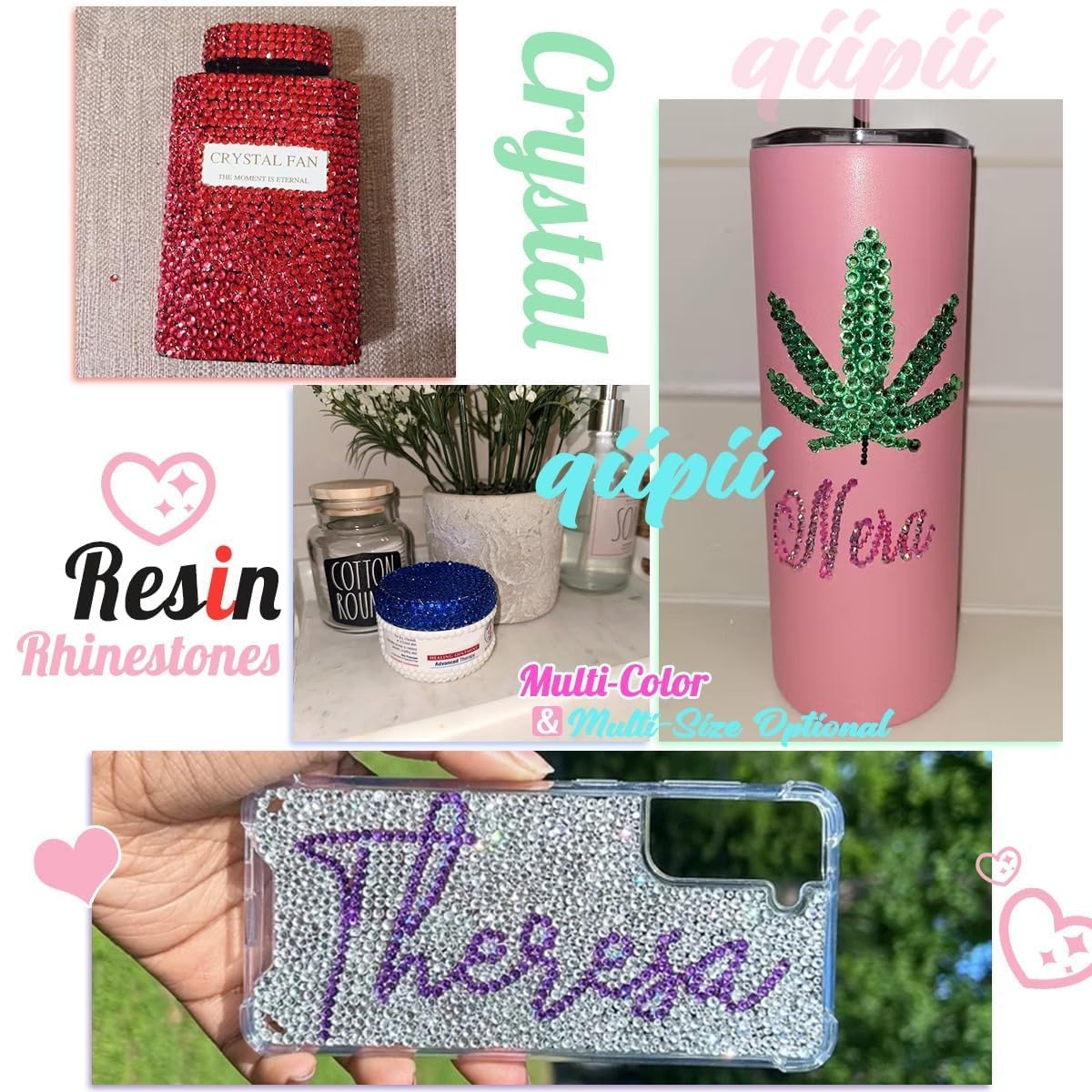 Royal Blue Crystal Resin Rhinestones for Crafting Sapphire Flatback Stones 3mm 4mm 5mm Dark Blue Stones Diamonds Crystals Gems Charms for Nails Face Eyes Makeup Body Tumblers Bottles DIY Crafts