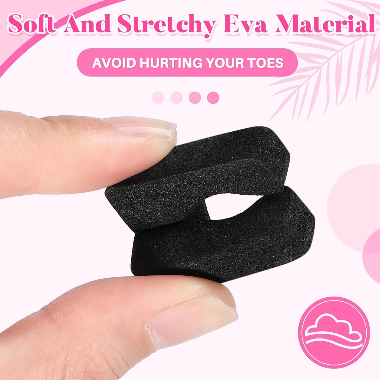 Mumufy 1000 Pcs Individual Pedicure Toe Separators Soft Foam Toe Spacers Comfortable Finger Toe Dividers Pedicure for Women Men Girls Manicure Feet Nail Polish Art Painting Spa (Black)