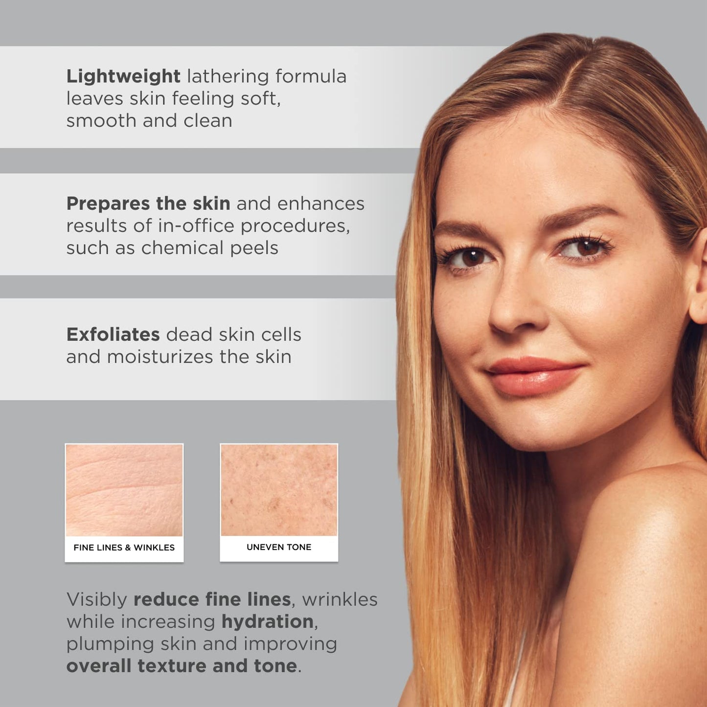 Glytone Mild Gel Exfoliating Cleanser, Pure Glycolic Acid Face Wash for Moisturizing & Rejuvenating Skin, Vegan & Fragrance-Free Face Exfoliator Scrub for All Skin Types, 13.5 fl. Oz.