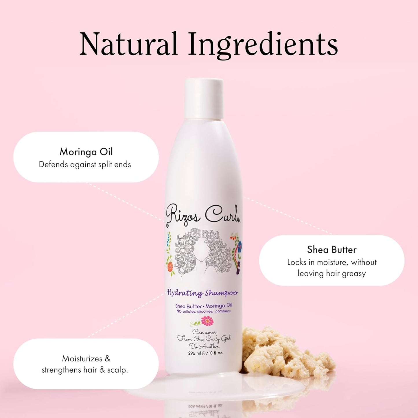 Rizos Curls Wash Day Bundle – Hydrating Shampoo & Deep Conditioner Set with Shea Butter for Every Curl Pattern 1a-4c – Gently Cleanses, Moisturizes, Softens & Adds Shine – Sulfate & Paraben Free