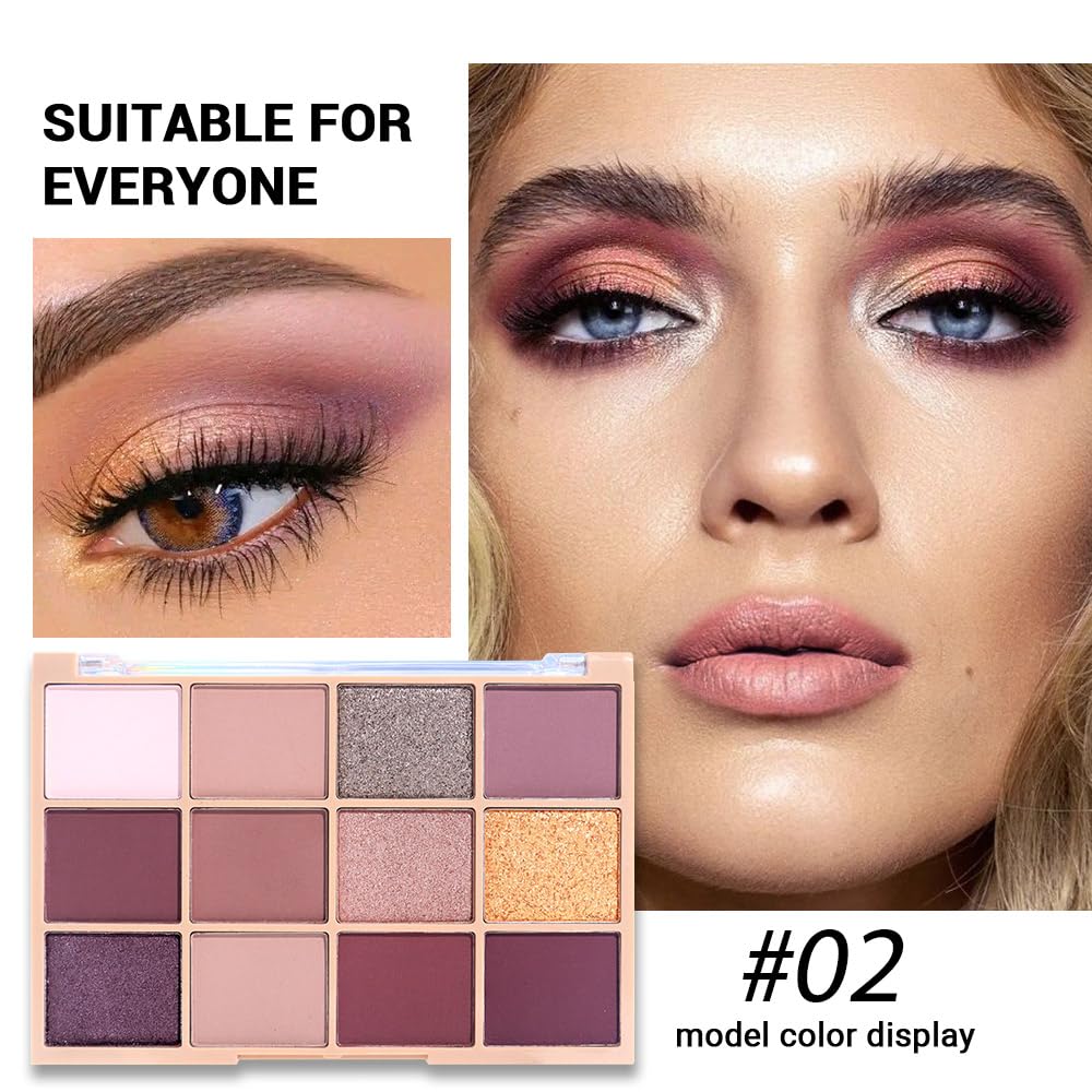 SUAKE Neutral Smokey Eye Shadow Palette,Nude Mauve Rose Gold Cream Eyeshadow Palette,Make Up Pallets for Women, Highly Pigmented Long Lasting Naturing-Looking,Blendable,Vegan