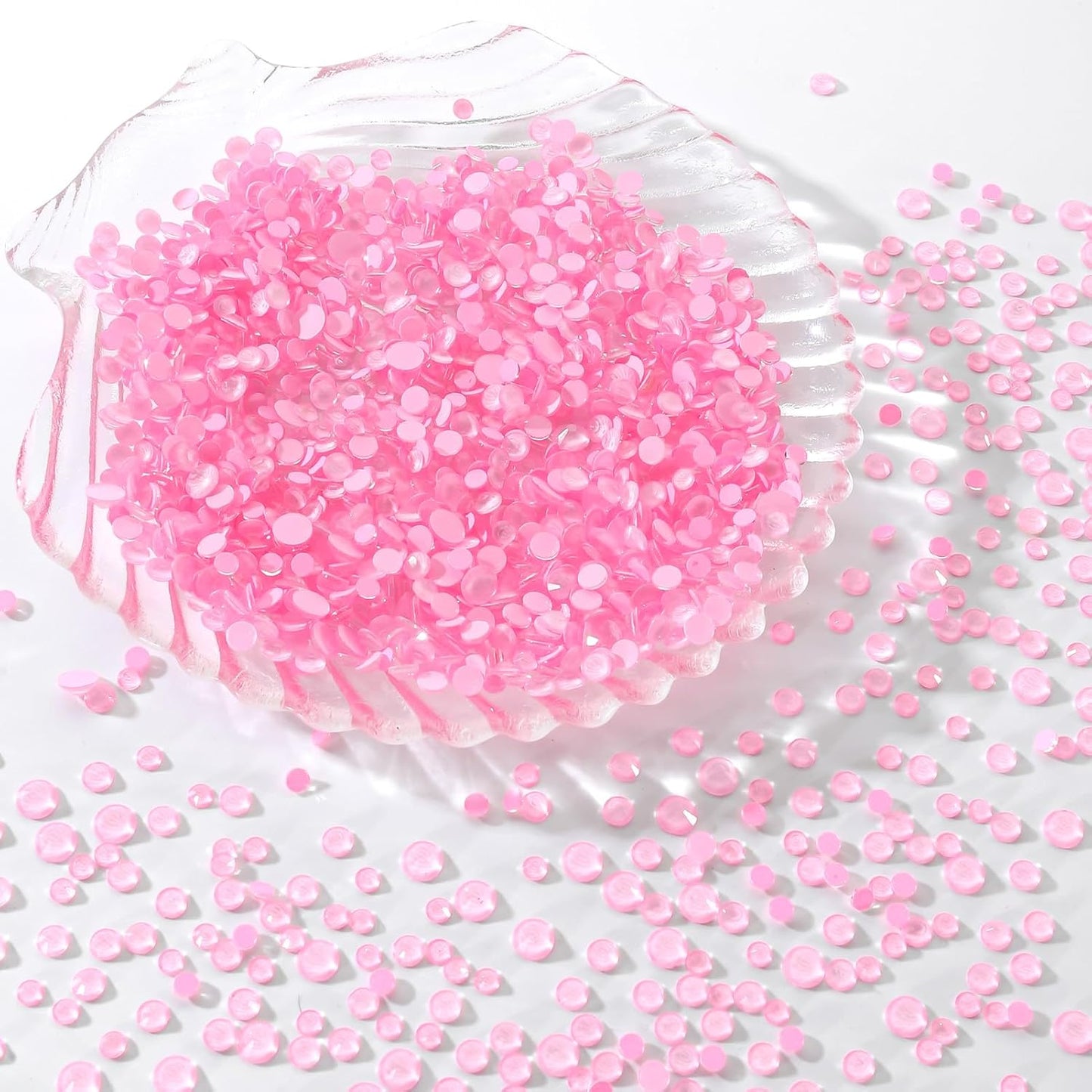 Mocha Rose Flatback Rhinestones, Glass Rhinestones for Nail Art and Craft, Glue Fix, Loose Crystal Gemstones(Mocha Rose, SS8, 1440pcs, 2.3-2.5mm)